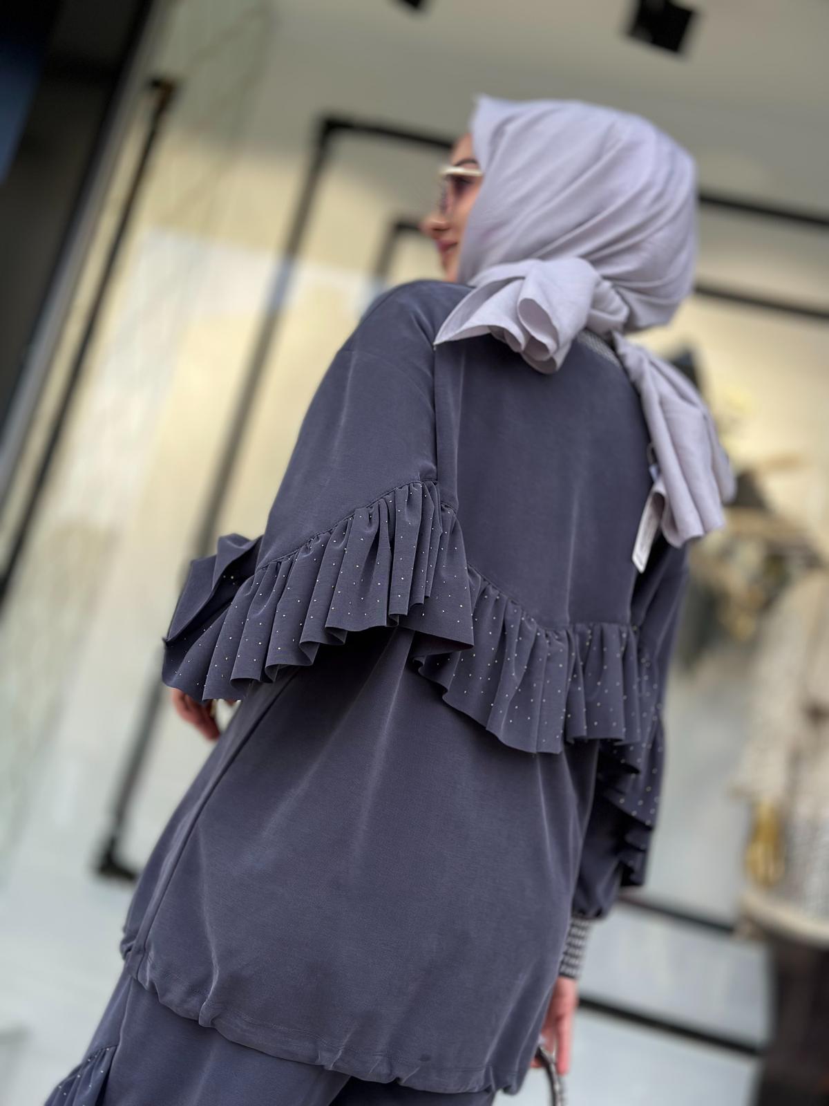 Fırfır Det. Şalvar Pant. Takım-Tac 8807