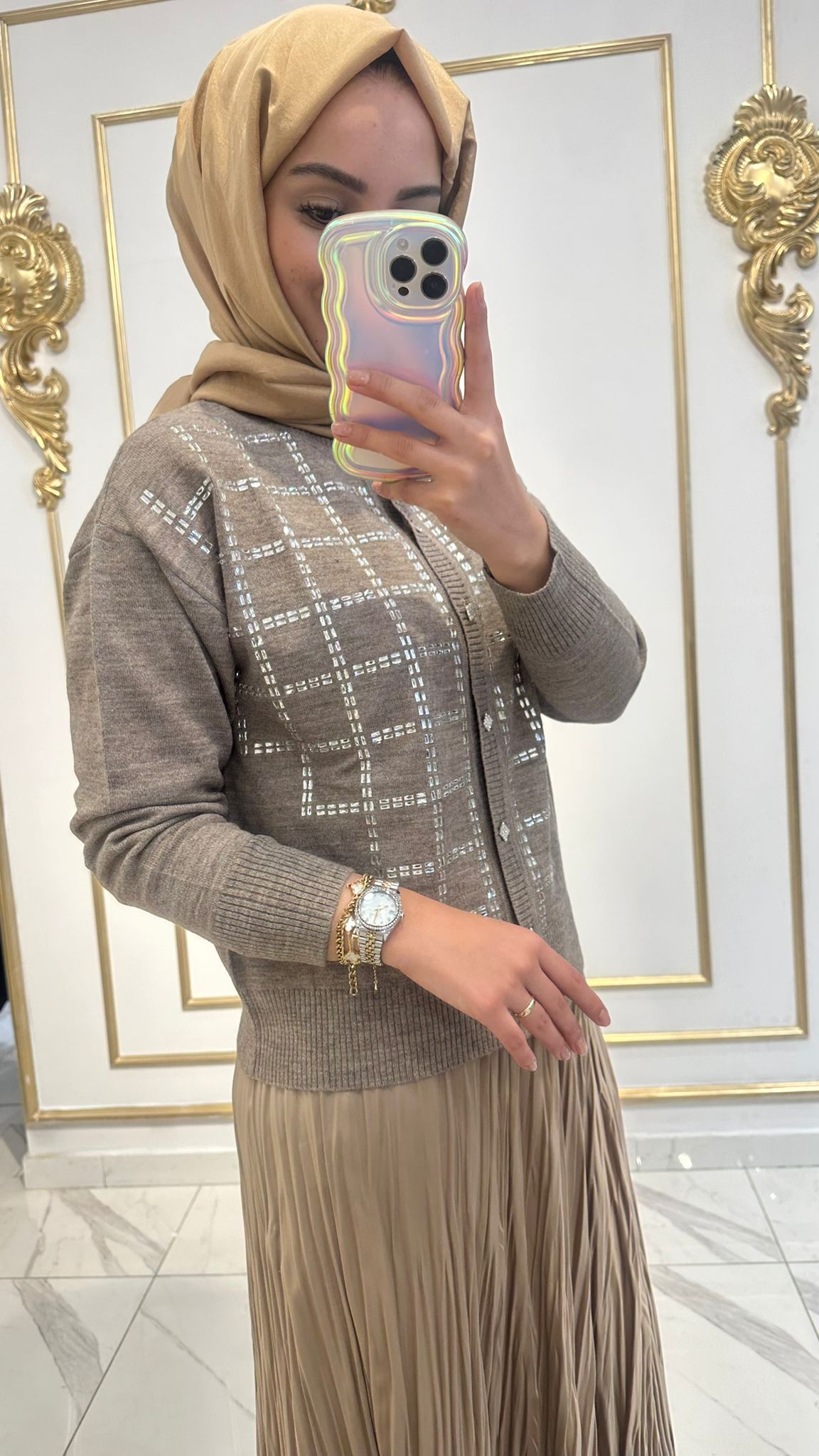 Önü Taşlı Hırka-Tac 6103