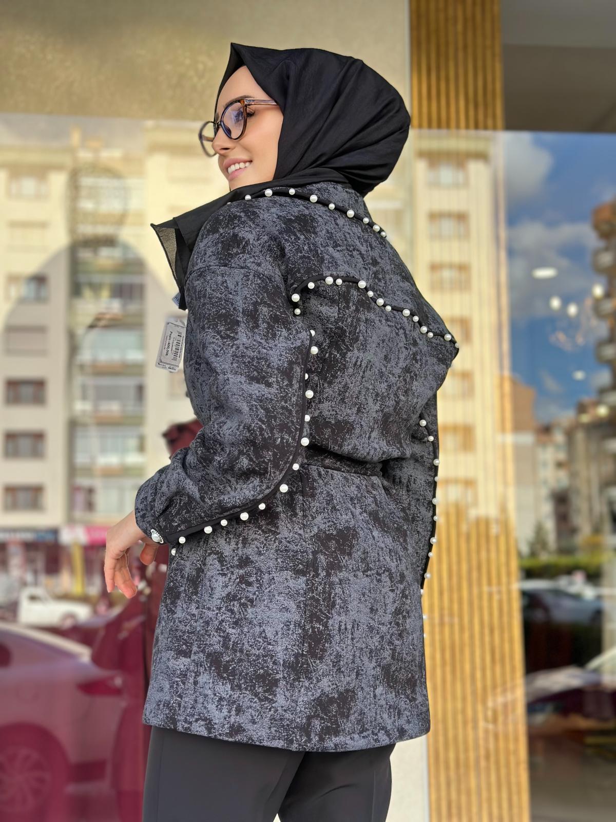 İnci Detaylı Ceket-Tac 7930