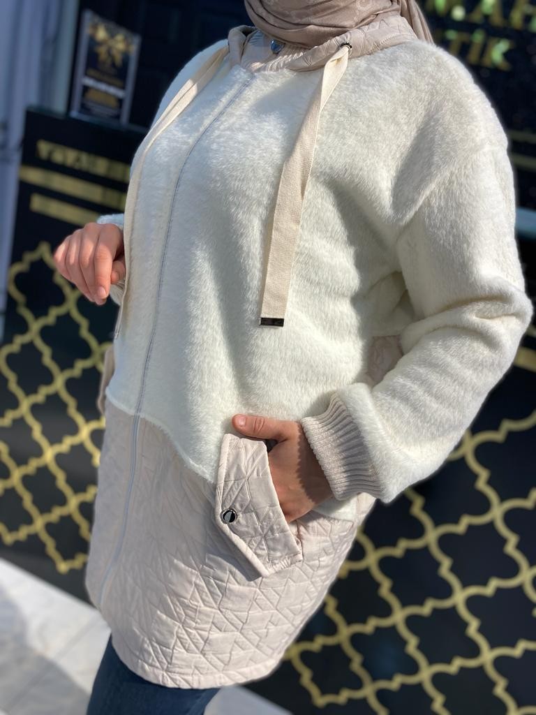 Tac1676 01 Tay Detaylı Kapitone Mont