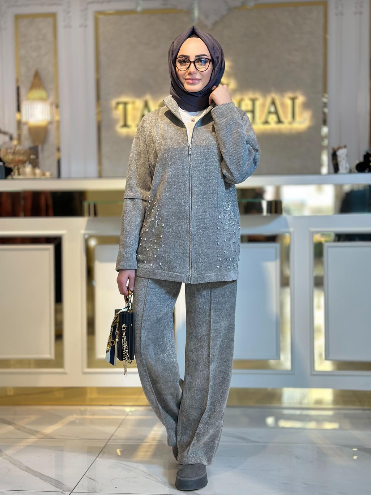 Taşlı Fermuar Det.Takım-Tac 1568 - Gri