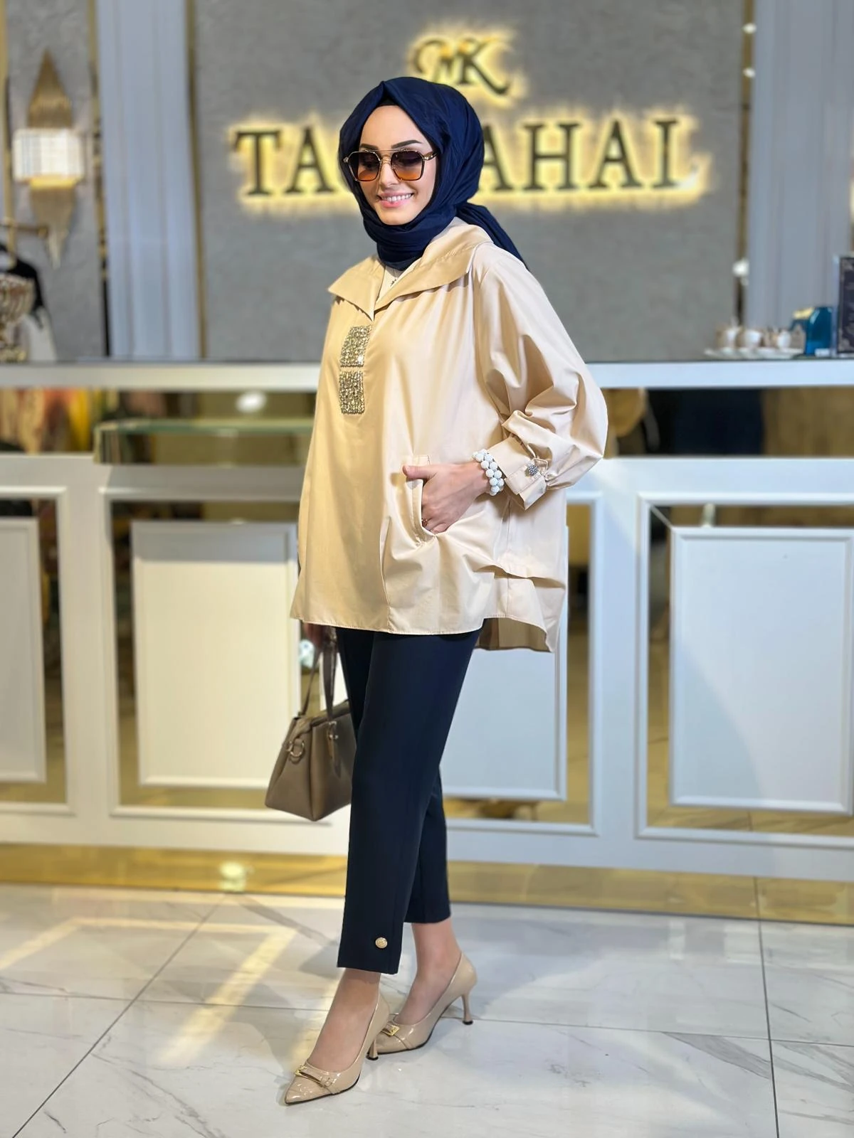 Taşlı Gömlek-Tac 8705