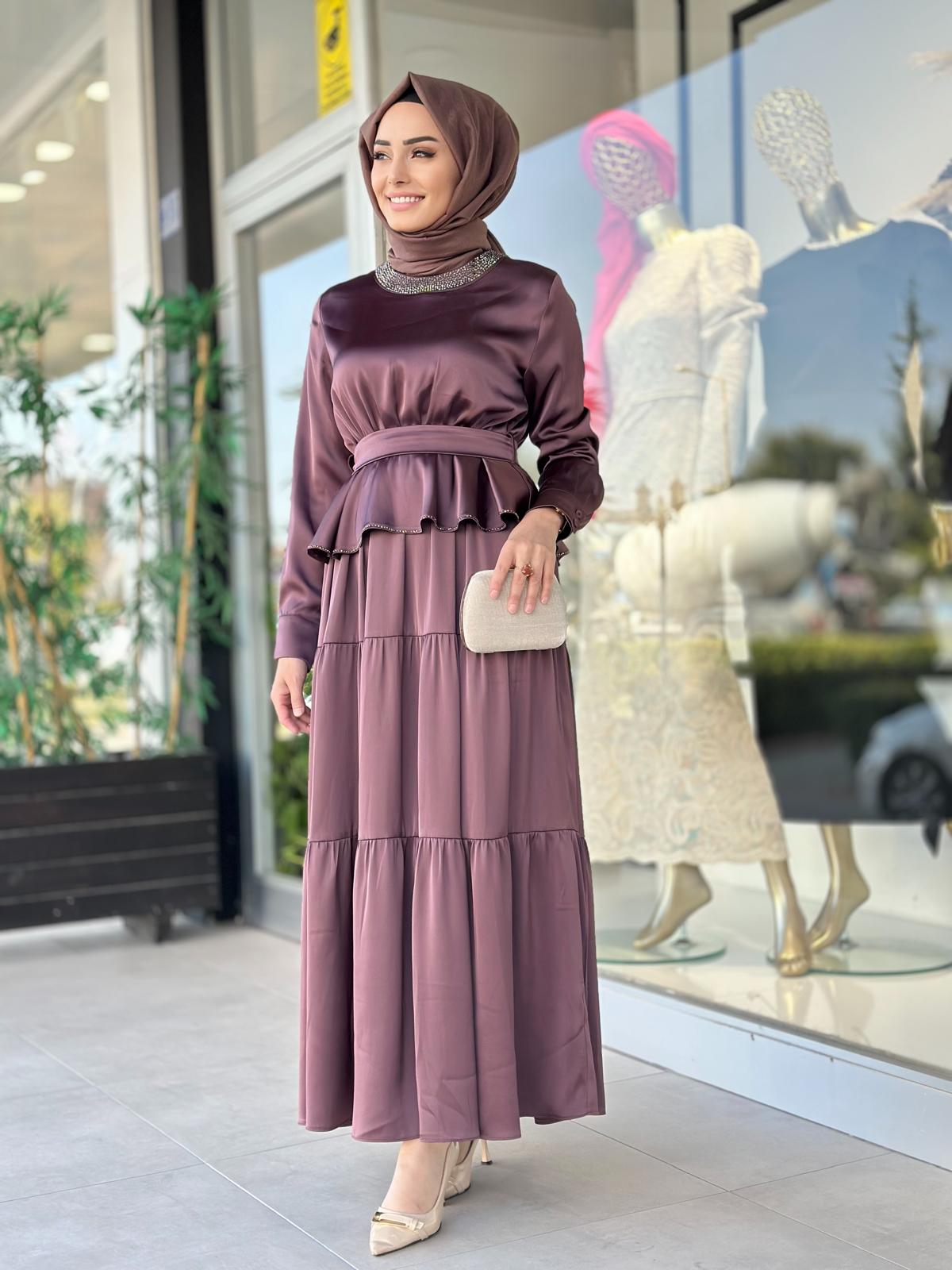 Atina Elbise-Tac 04590 - KAHVERENGİ