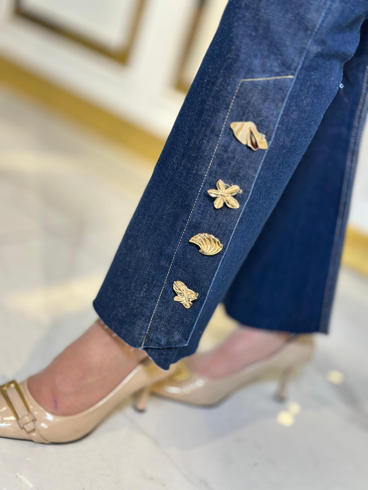 Paçası Aksesuarlı Jean-Tac 02605