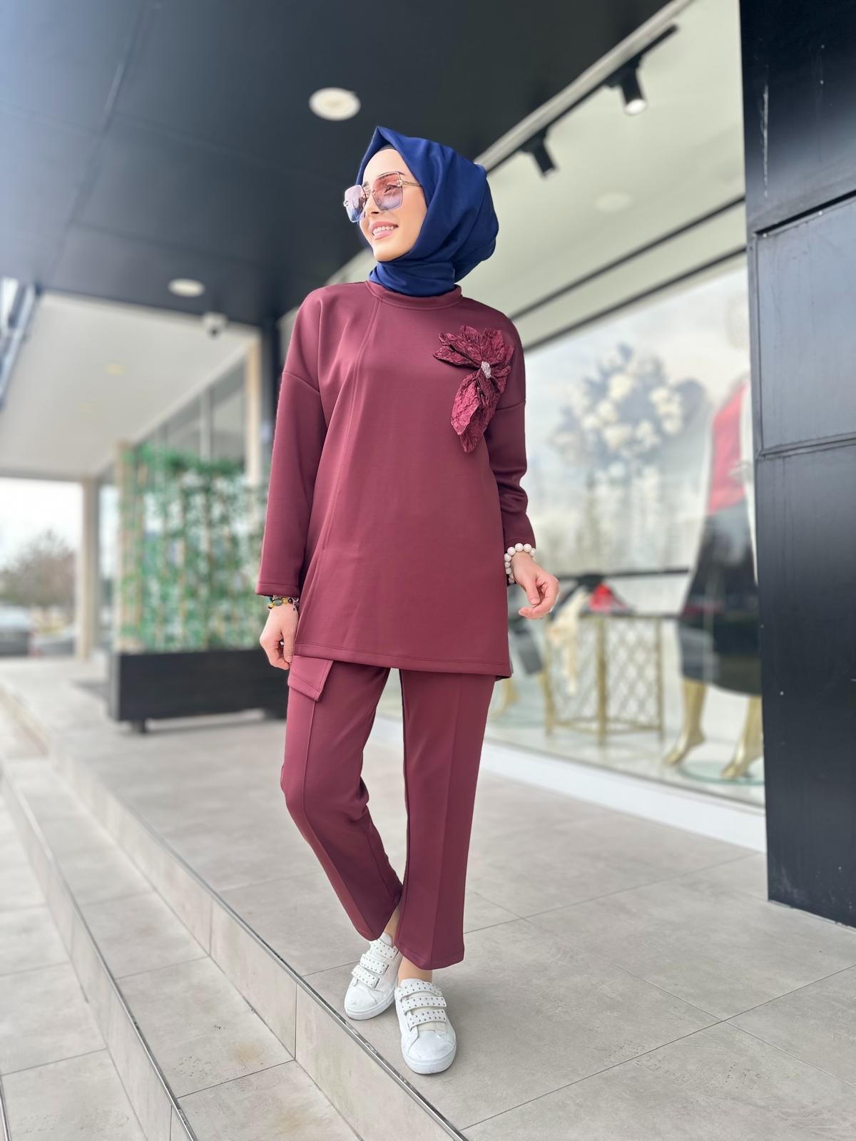 Çiçek Taşlı Takım-Tac 7945