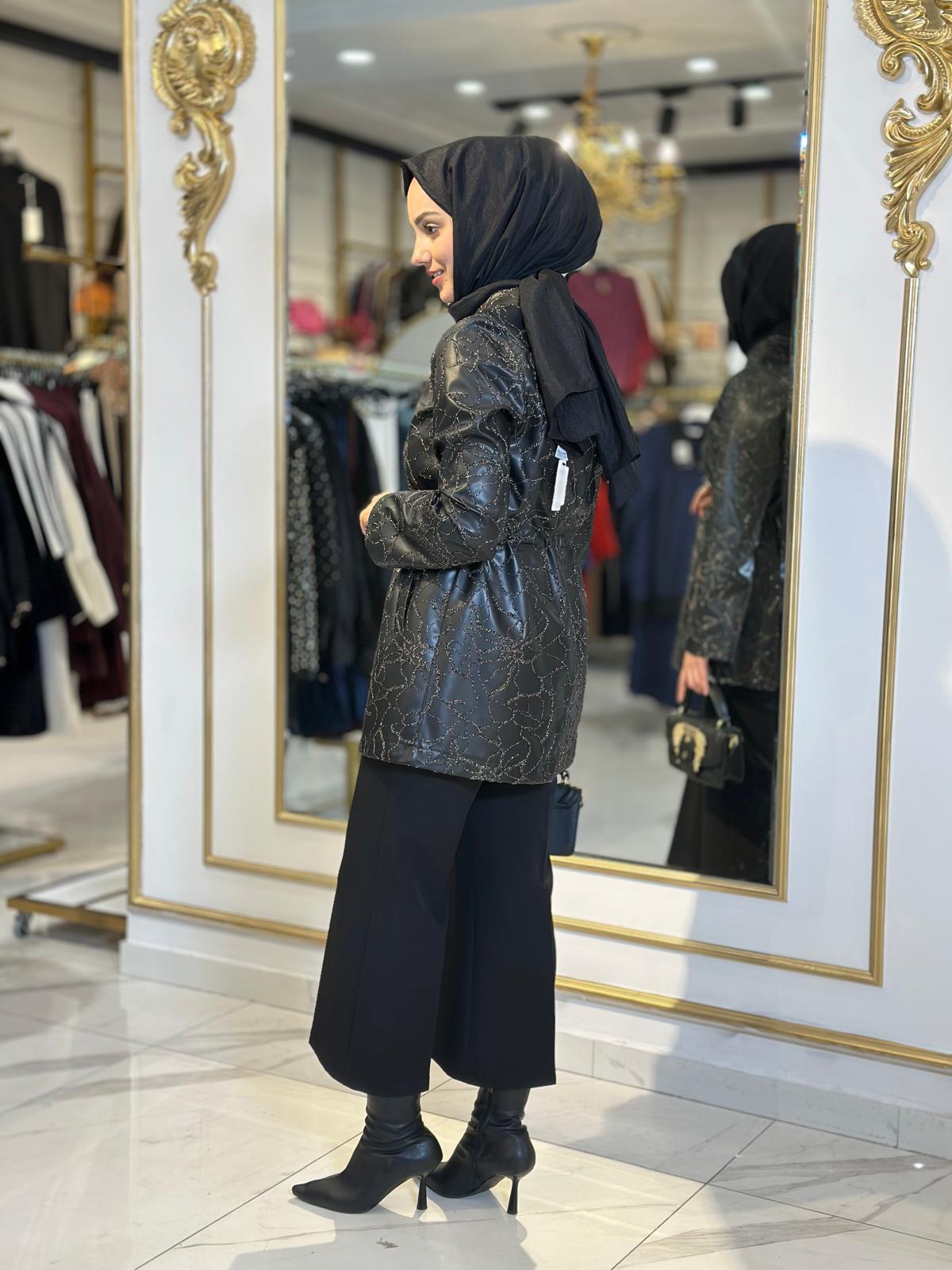 Pivoine Desenli Ceket-Tac 32699