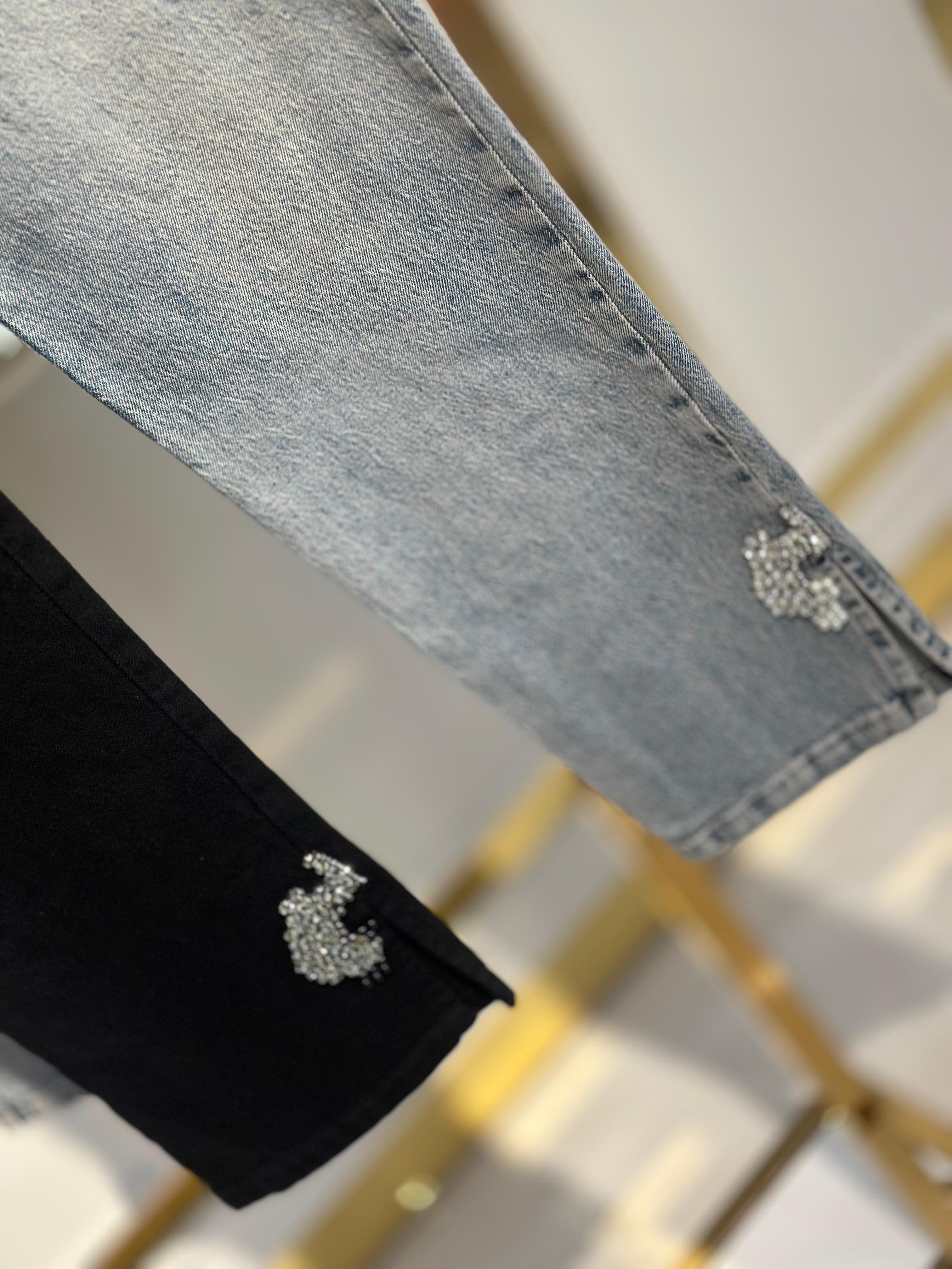 Taşlı Jean Pantolon-Tac 2604