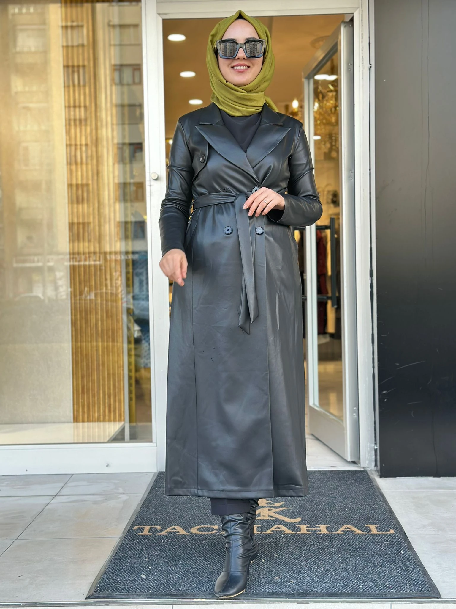 Deri Uzun Kap-Tac 4766 - SİYAH