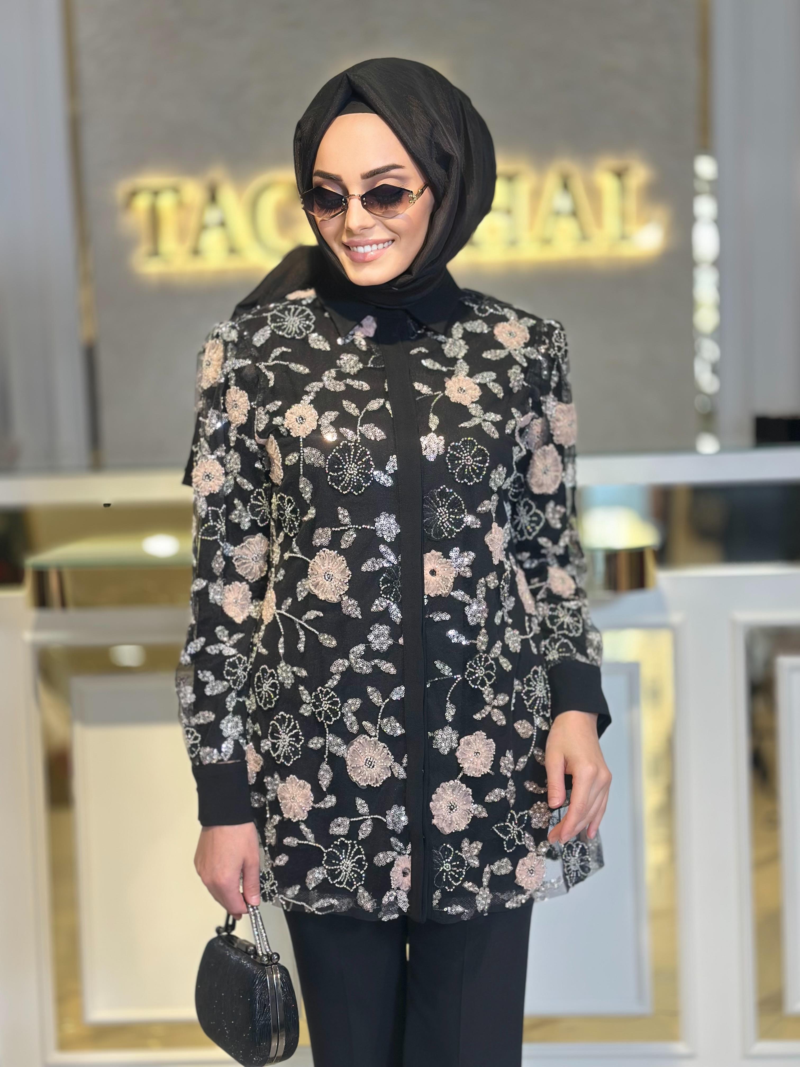 Gizemli Tül Gömlek-Tac 40010