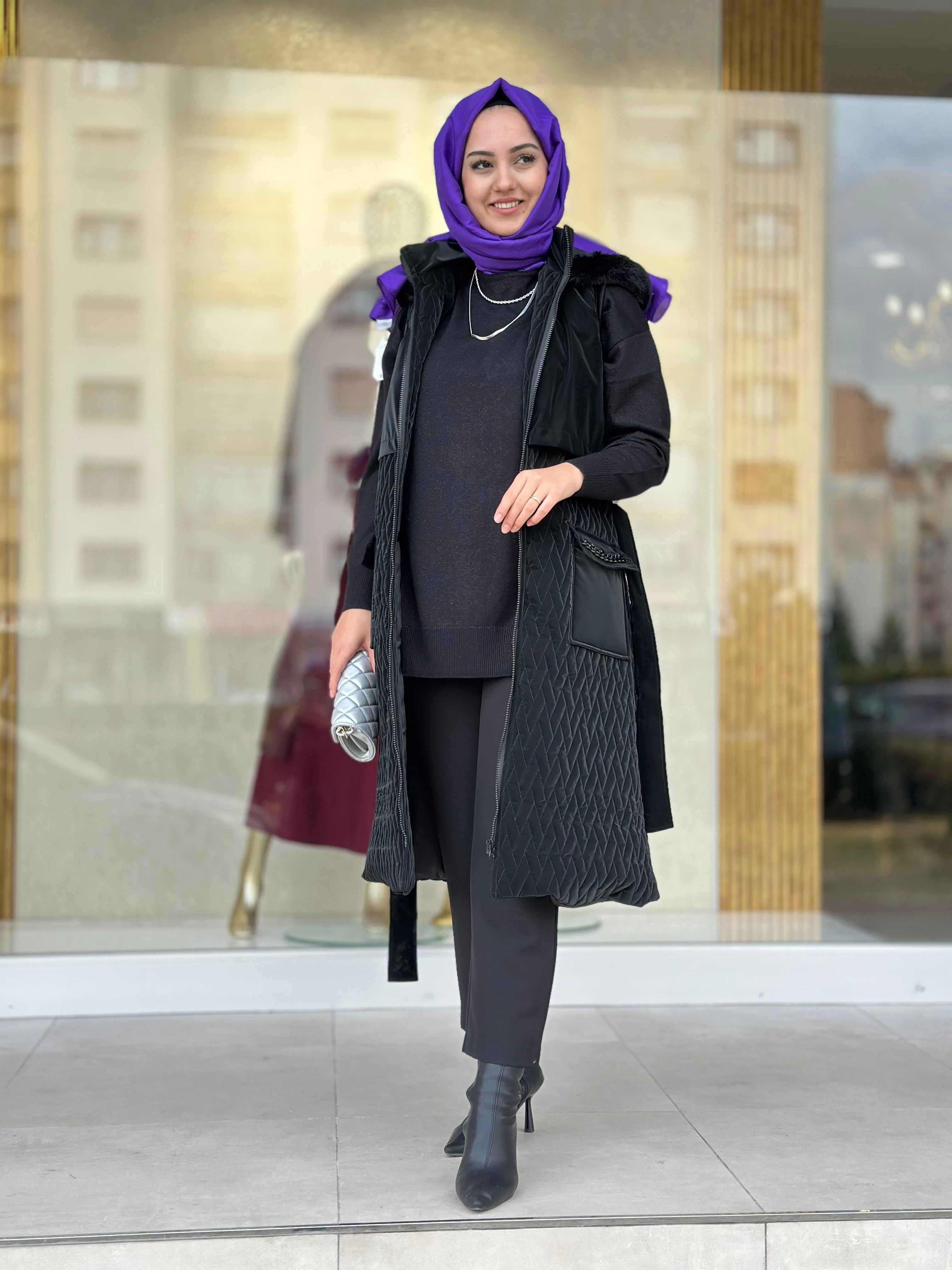 Kürk Ve Cep Det.Yelek-Tac 26200 - SİYAH