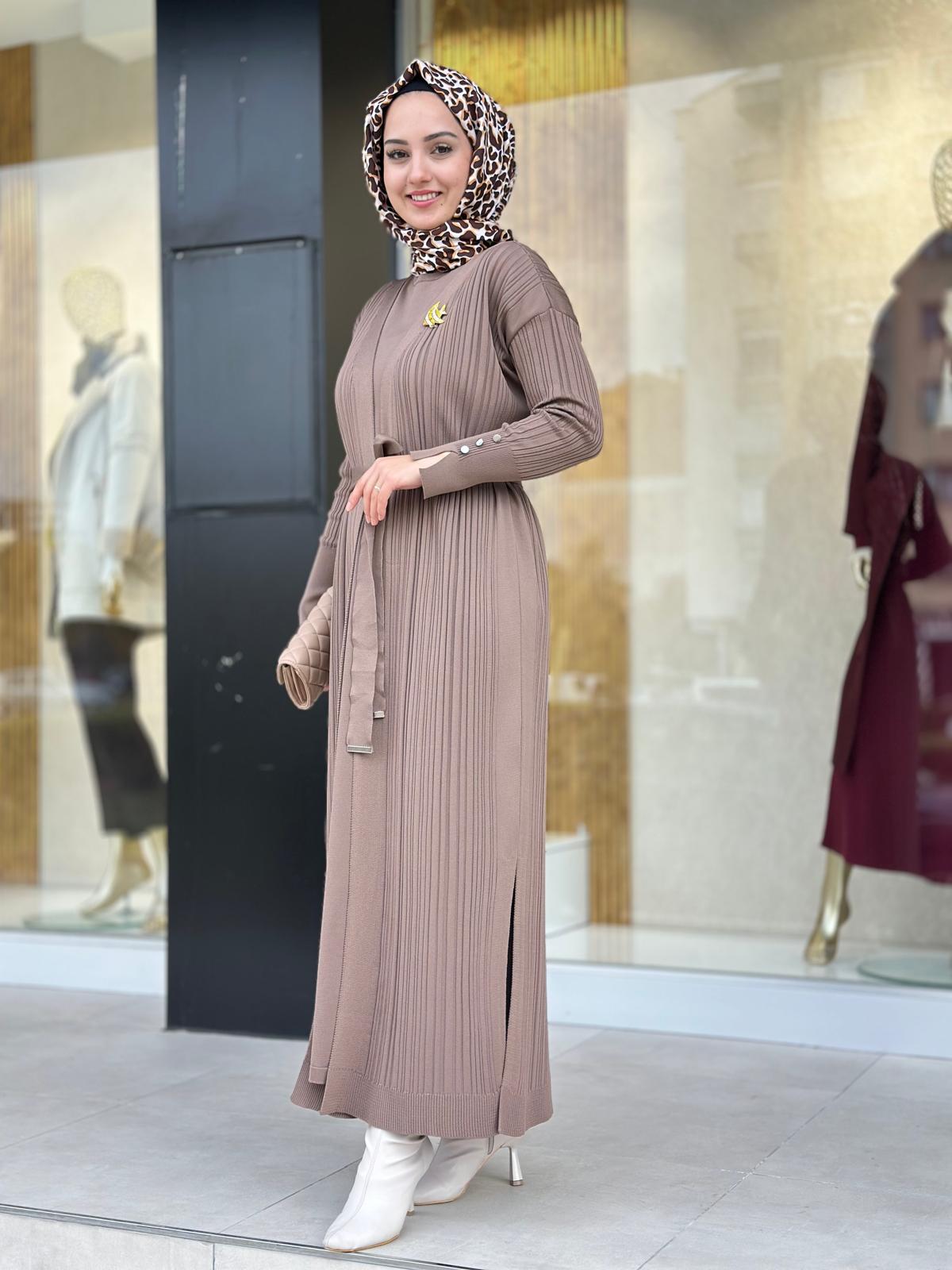 İkili Triko Elbise-Tac 6112