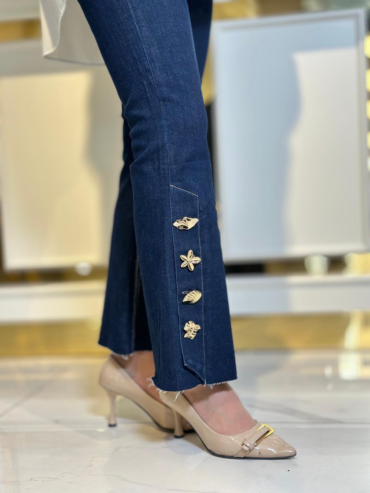 Paçası Aksesuarlı Jean-Tac 02605