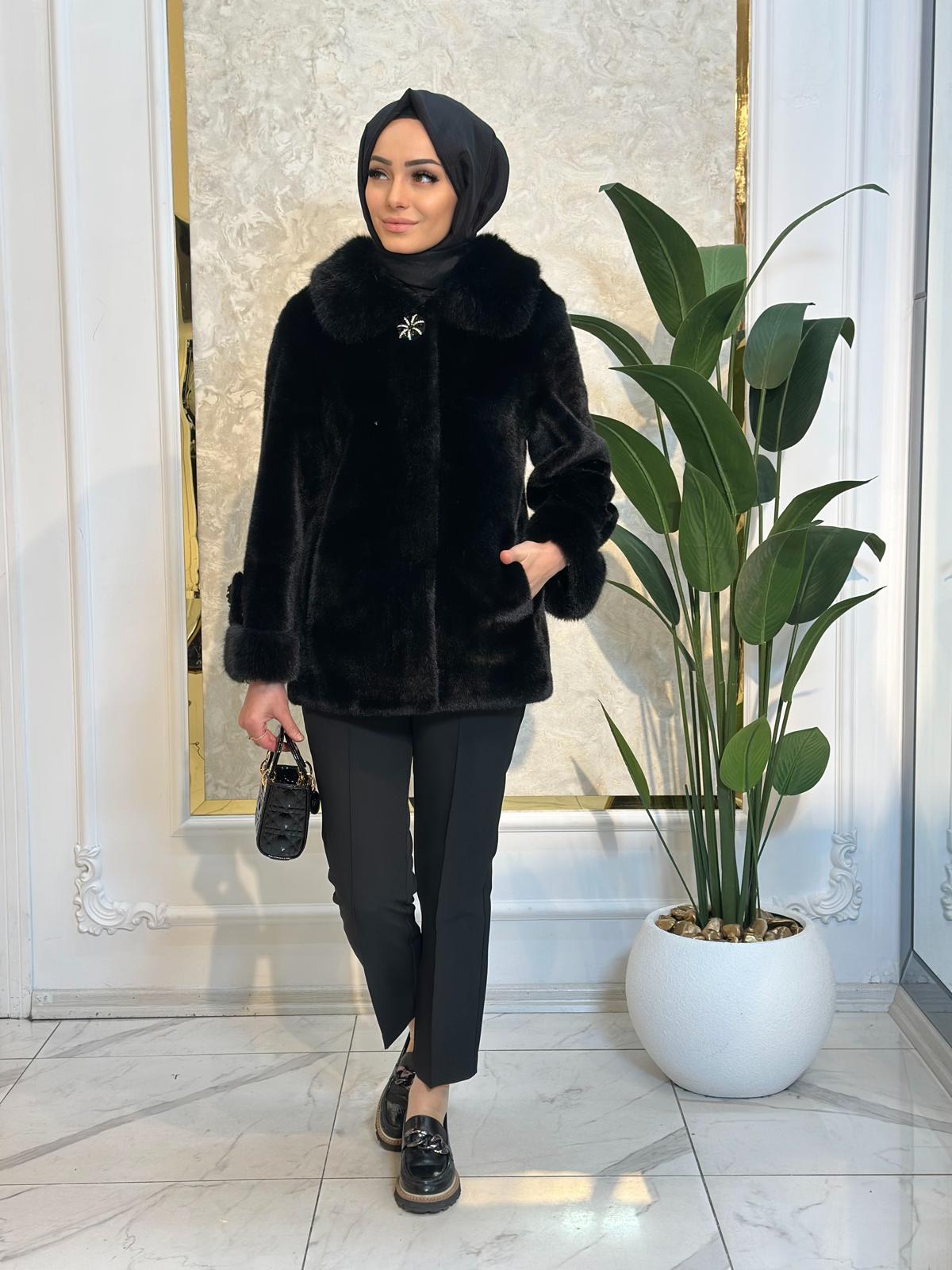 İthal Taşlı Angora-Tac 95643 - SİYAH