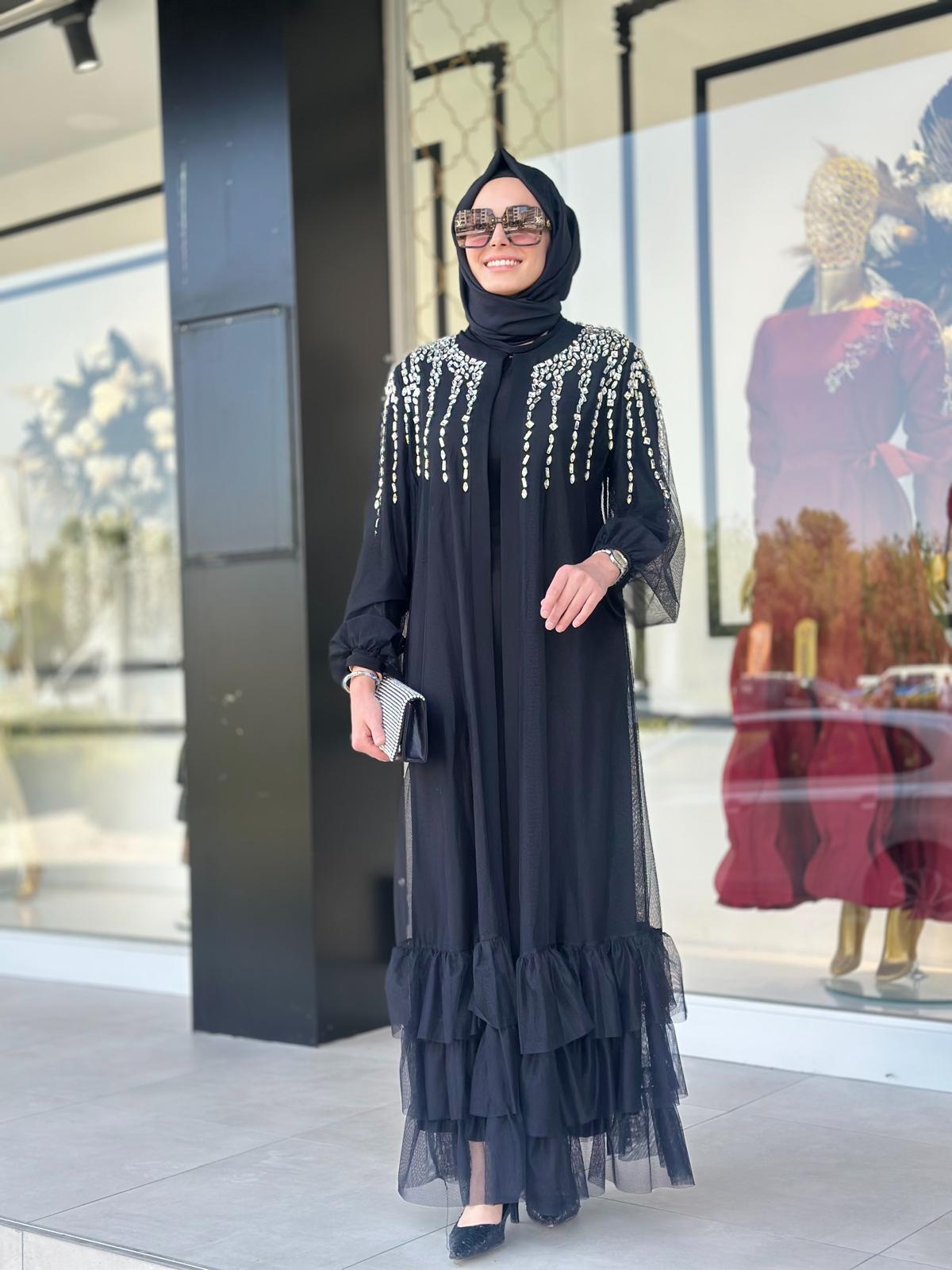 Fırfır Det.Pırlanta Abaya-Tac 6228