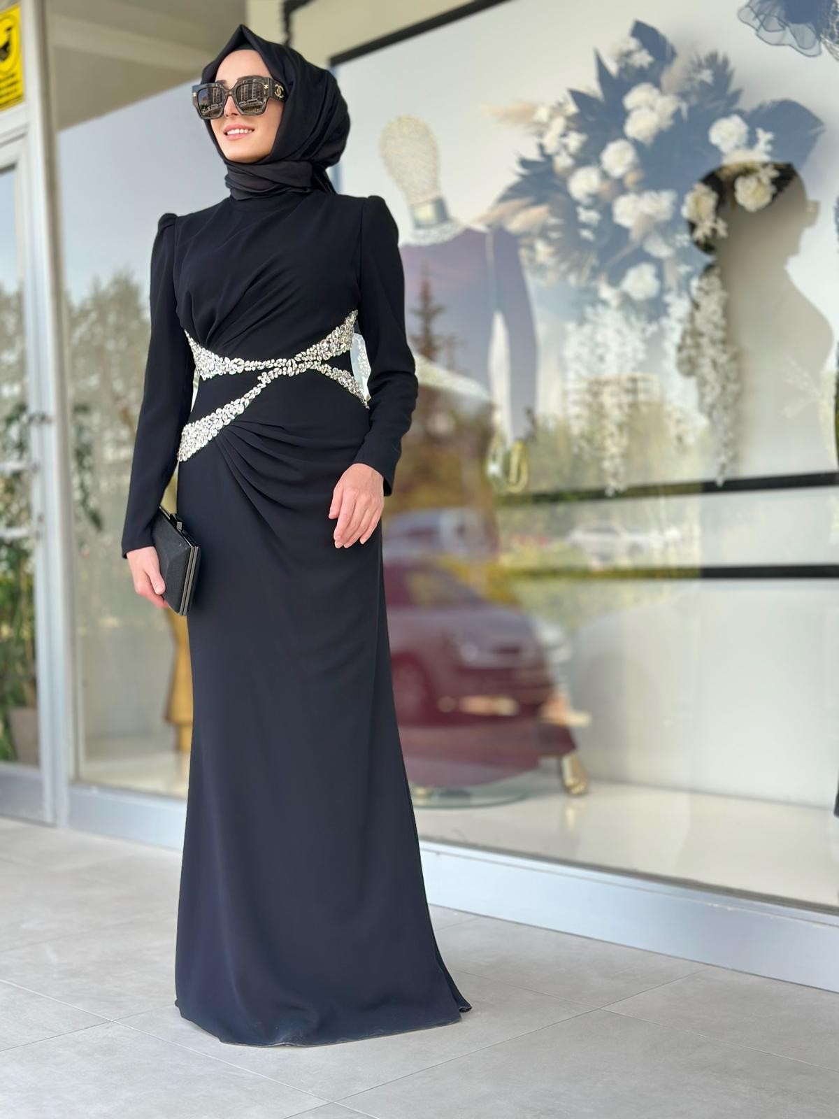 Beli Taşlı Abiye-Tac 4258