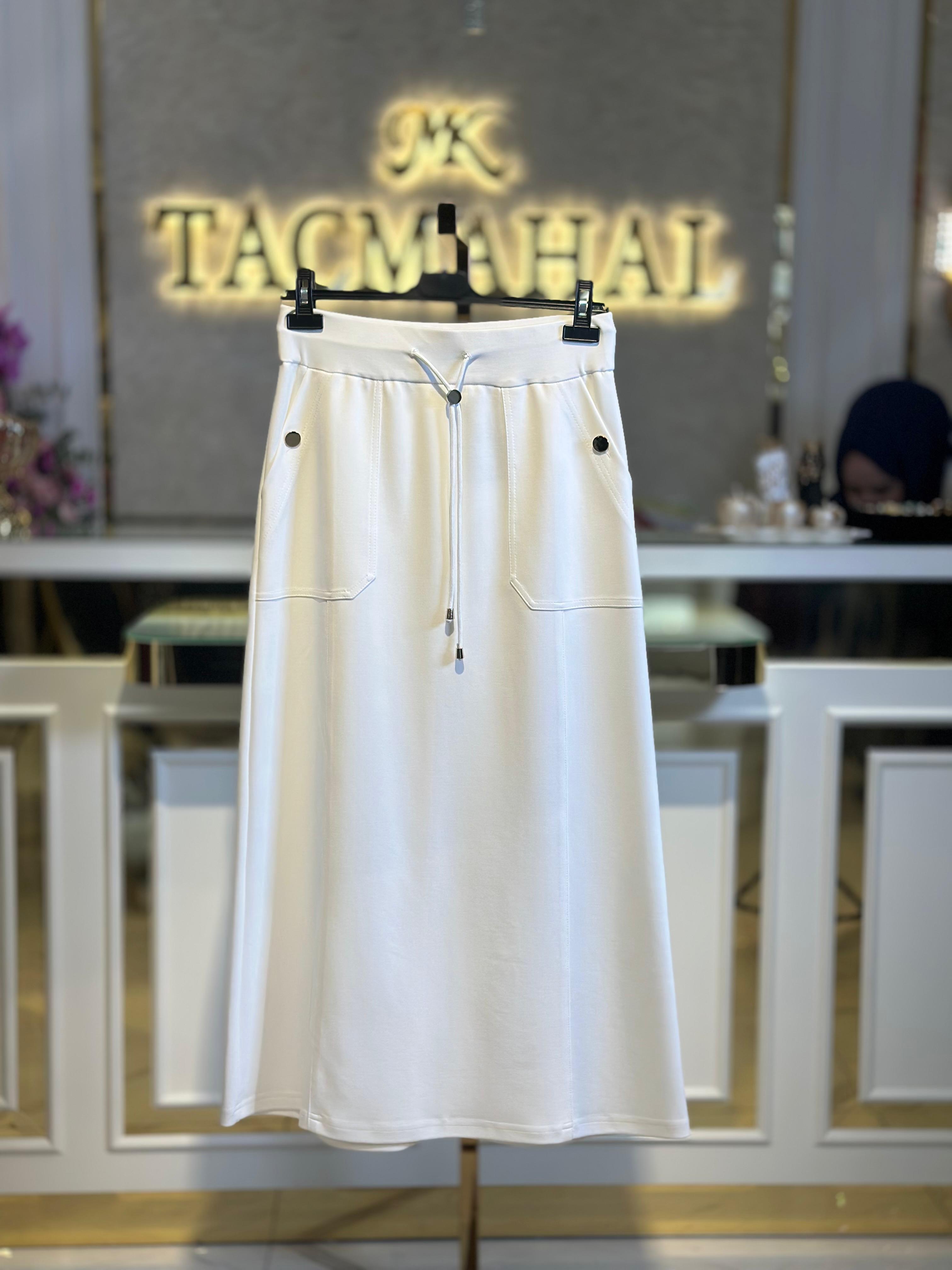 Cep Düğmeli Çan Etek-Tac 5472