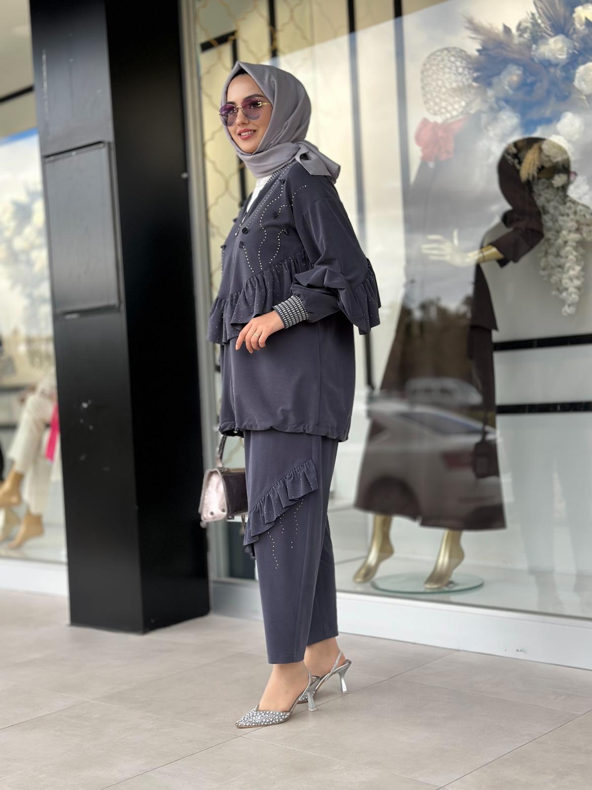 Fırfır Det. Şalvar Pant. Takım-Tac 8807