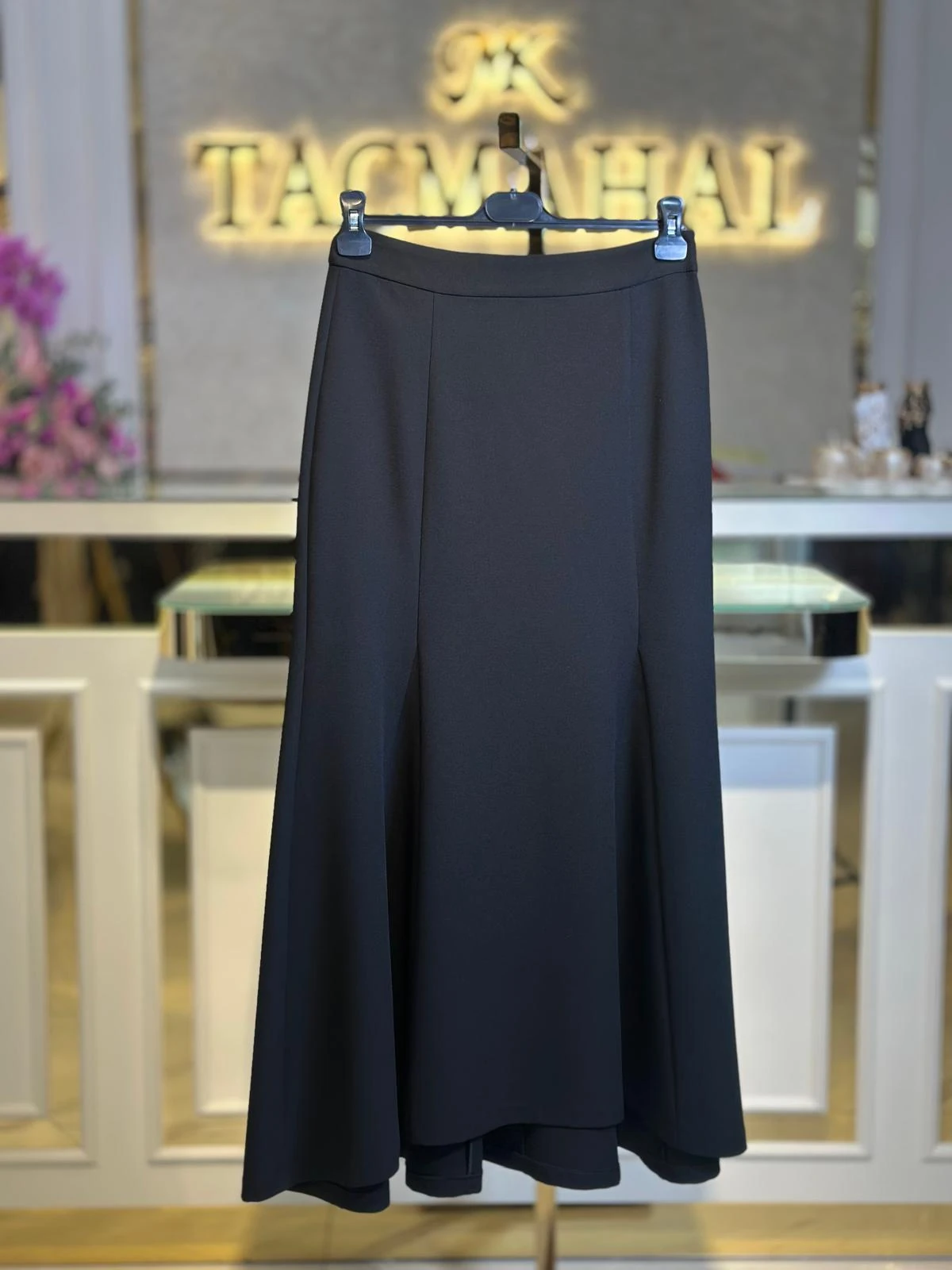 Lena Üçgen Parçalı Etek-Tac 5458 - SİYAH