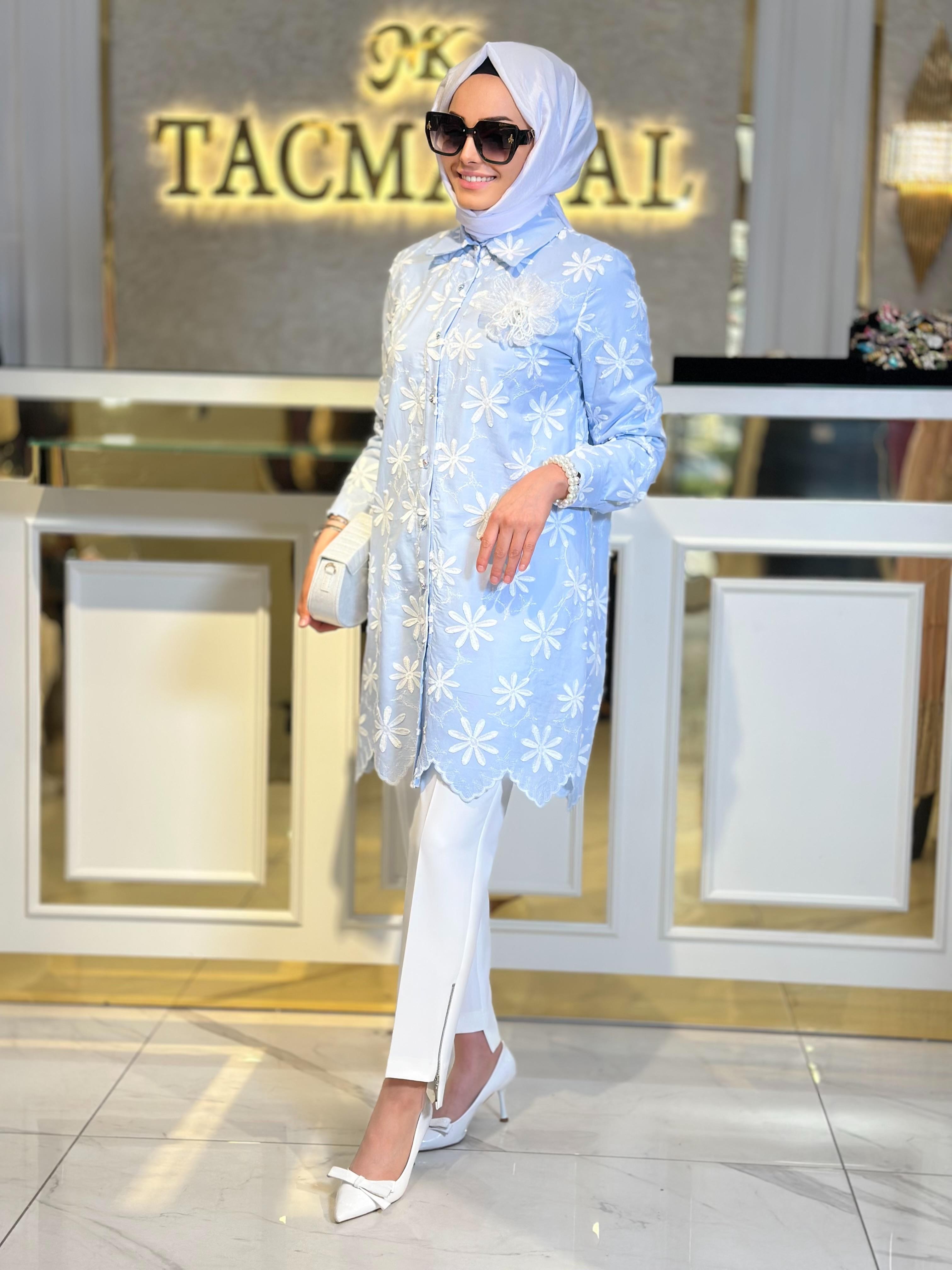 Papatya Desenli Ceket-Tac 3218