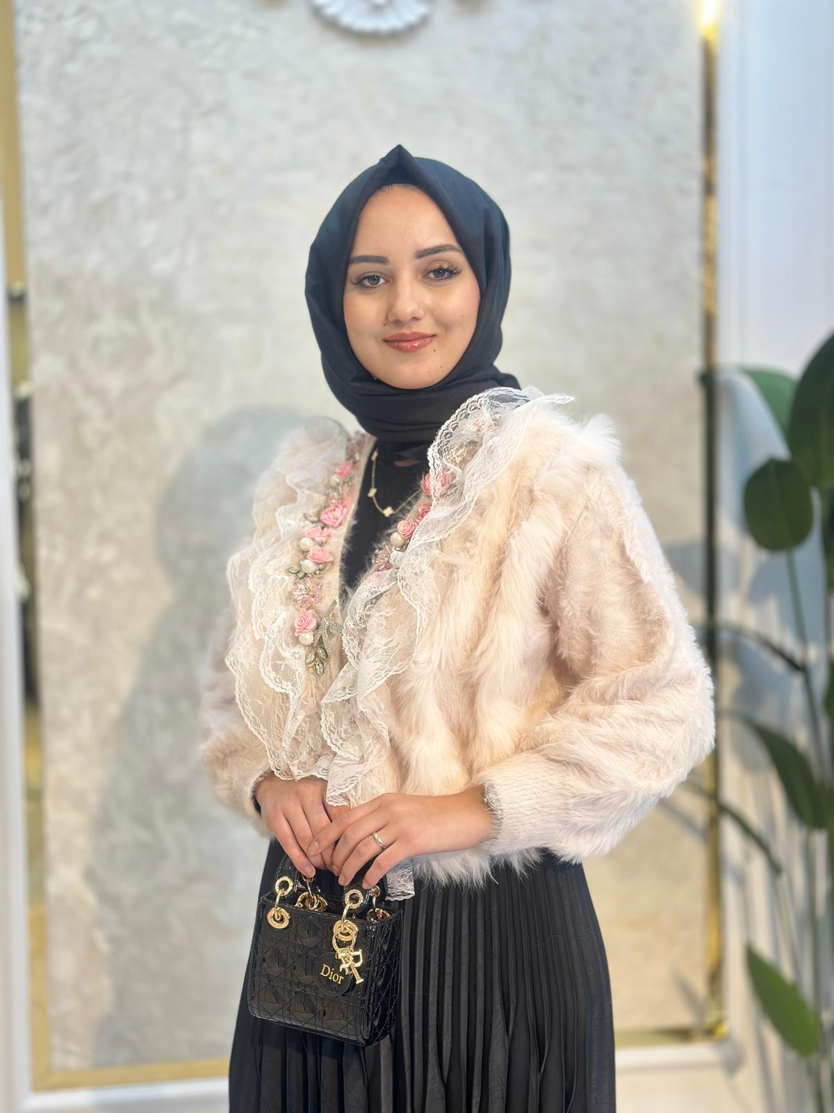 Güllü İncili Hırka-Tac 52941 - Pembe