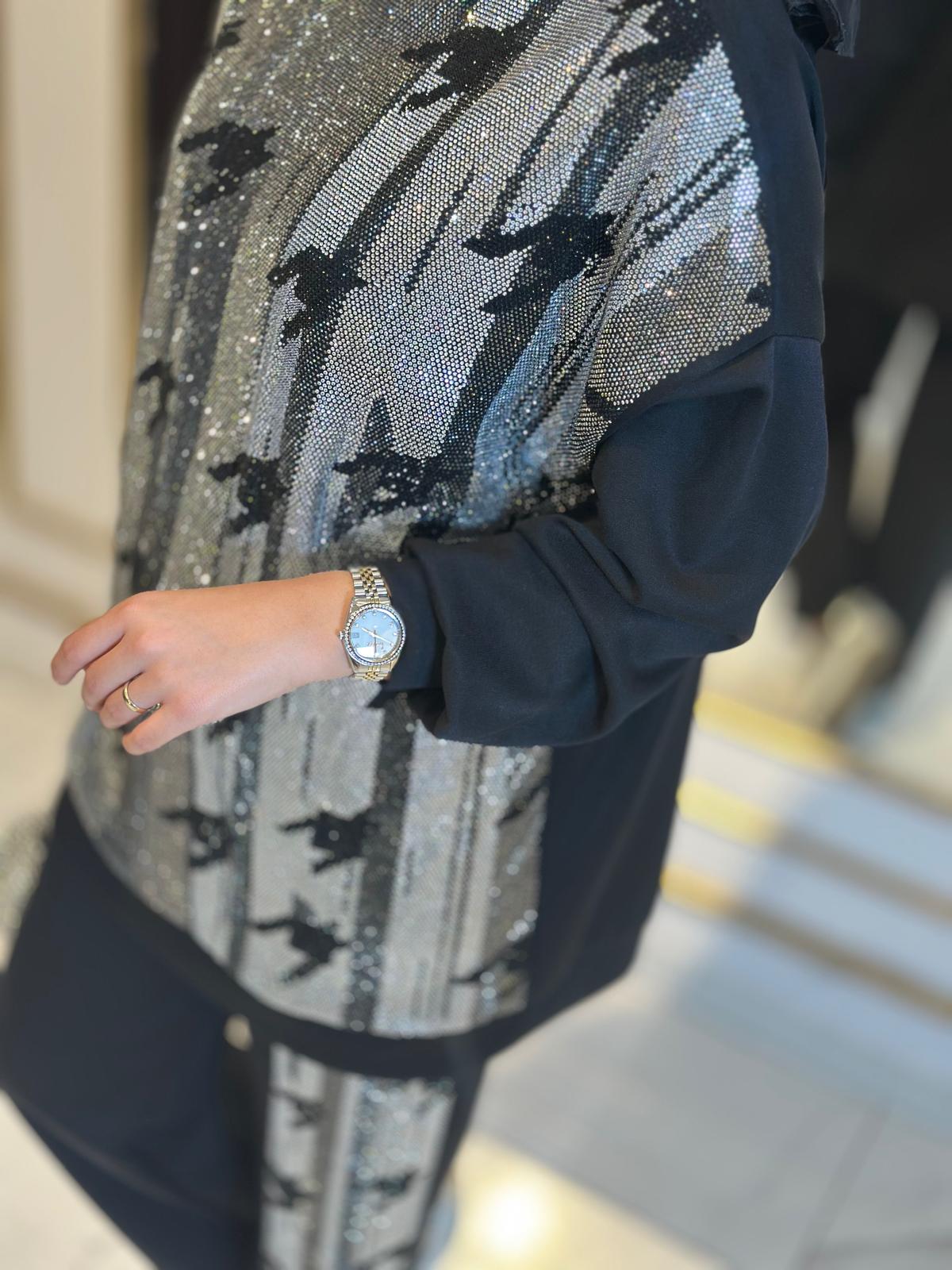 Taşlı Pant Takım-Tac 8158