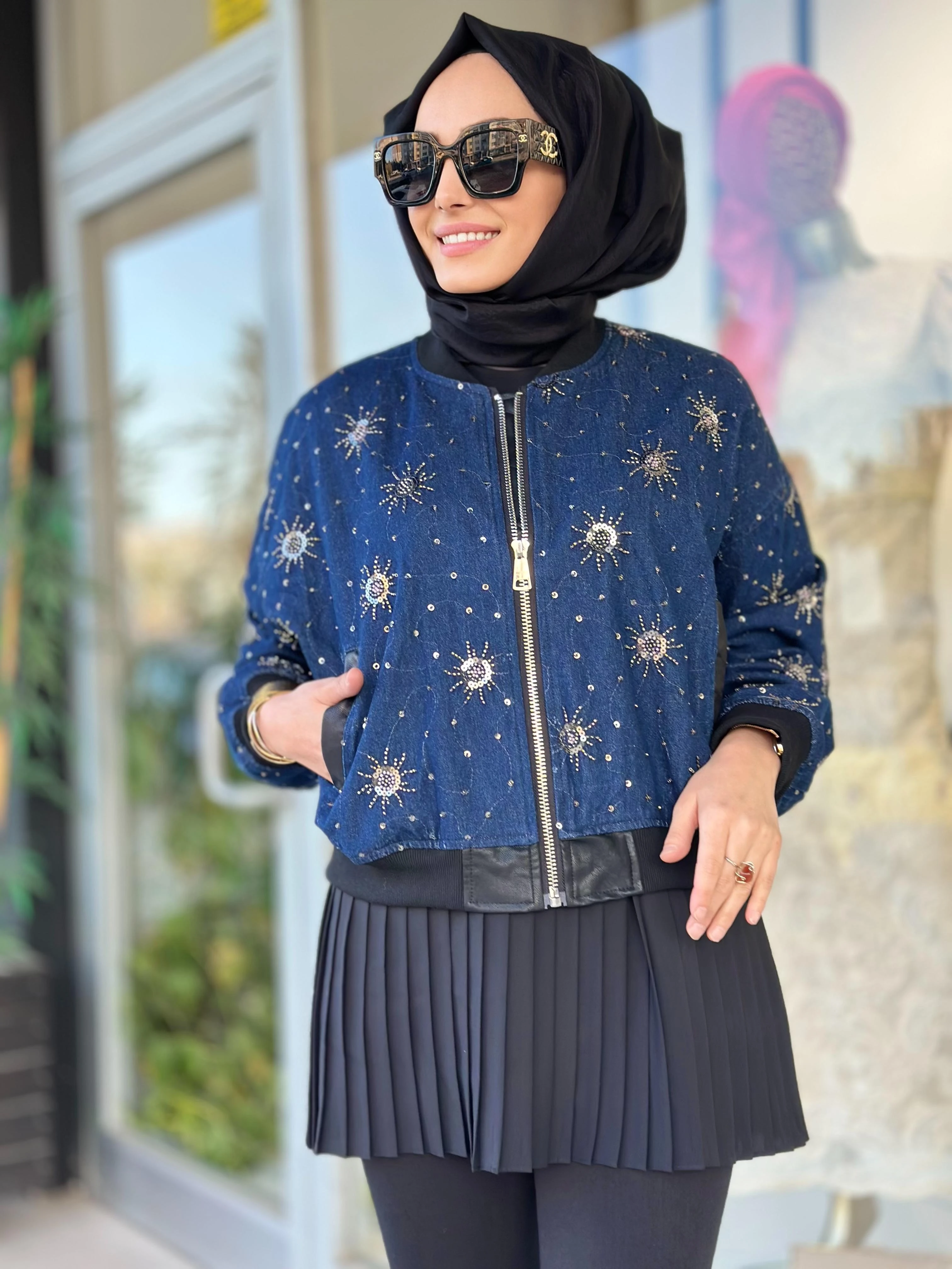 İthal Kısa Kot Ceket-Tac 87968