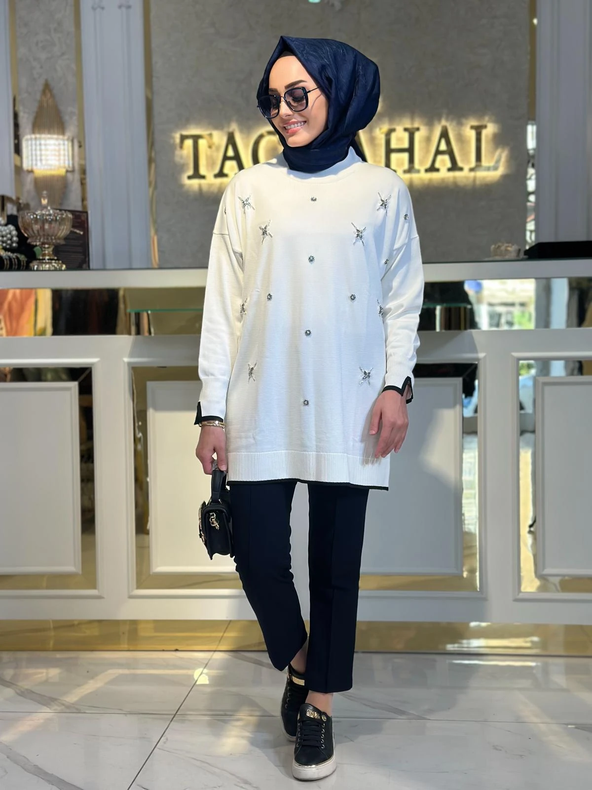 Taş Det.Uzun Tunik--Tac 17030