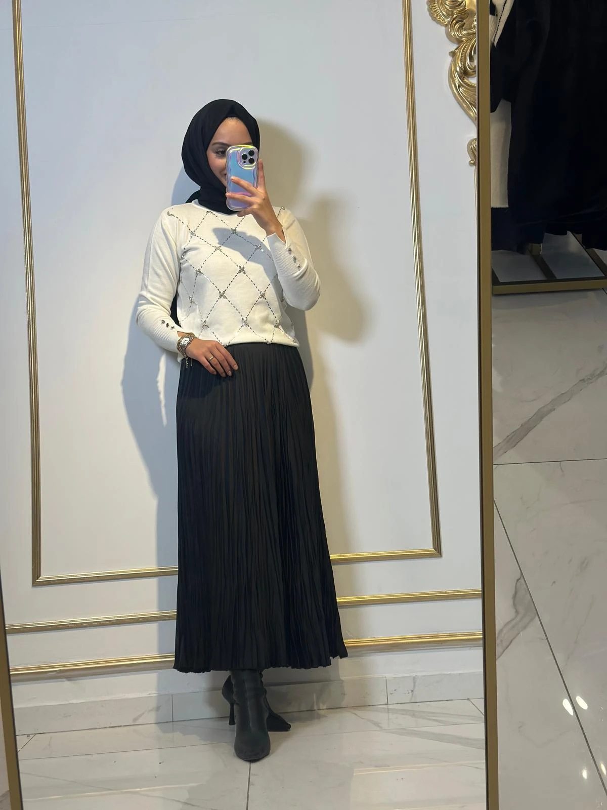 Kol Bilekleri Taş Det.Triko Kazak-Tac 17032