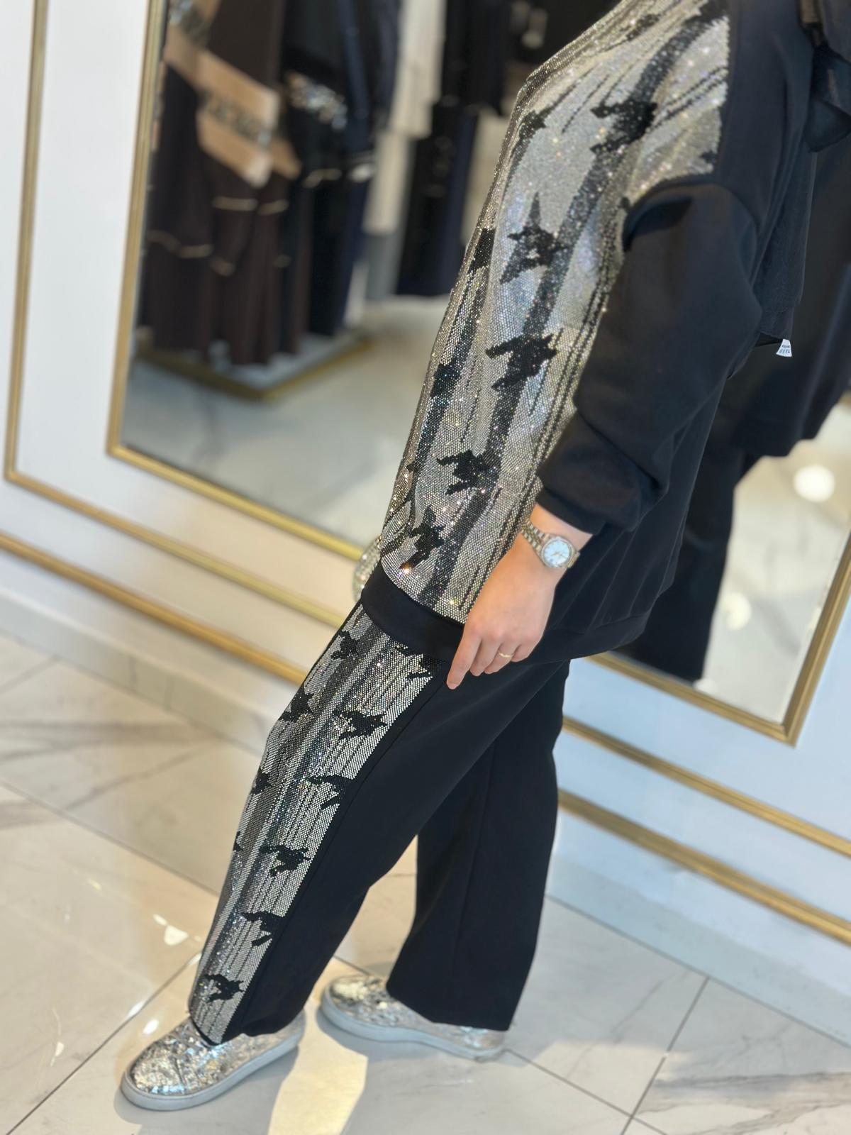 Taşlı Pant Takım-Tac 8158