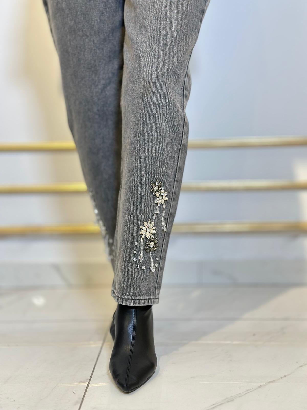 Paçası Taşlı Jean Pant.-Tac 2603