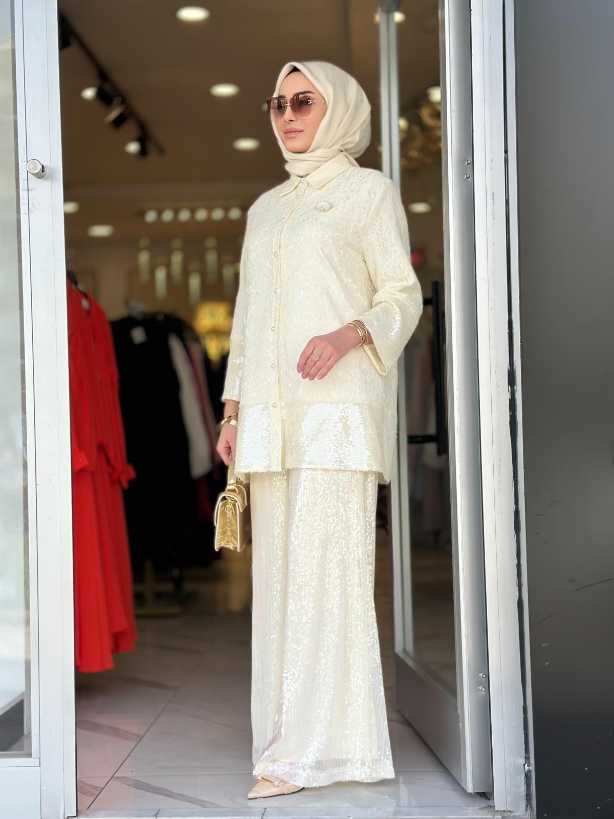 Dantel Pul Payet Pant.Takım-Tac 52011