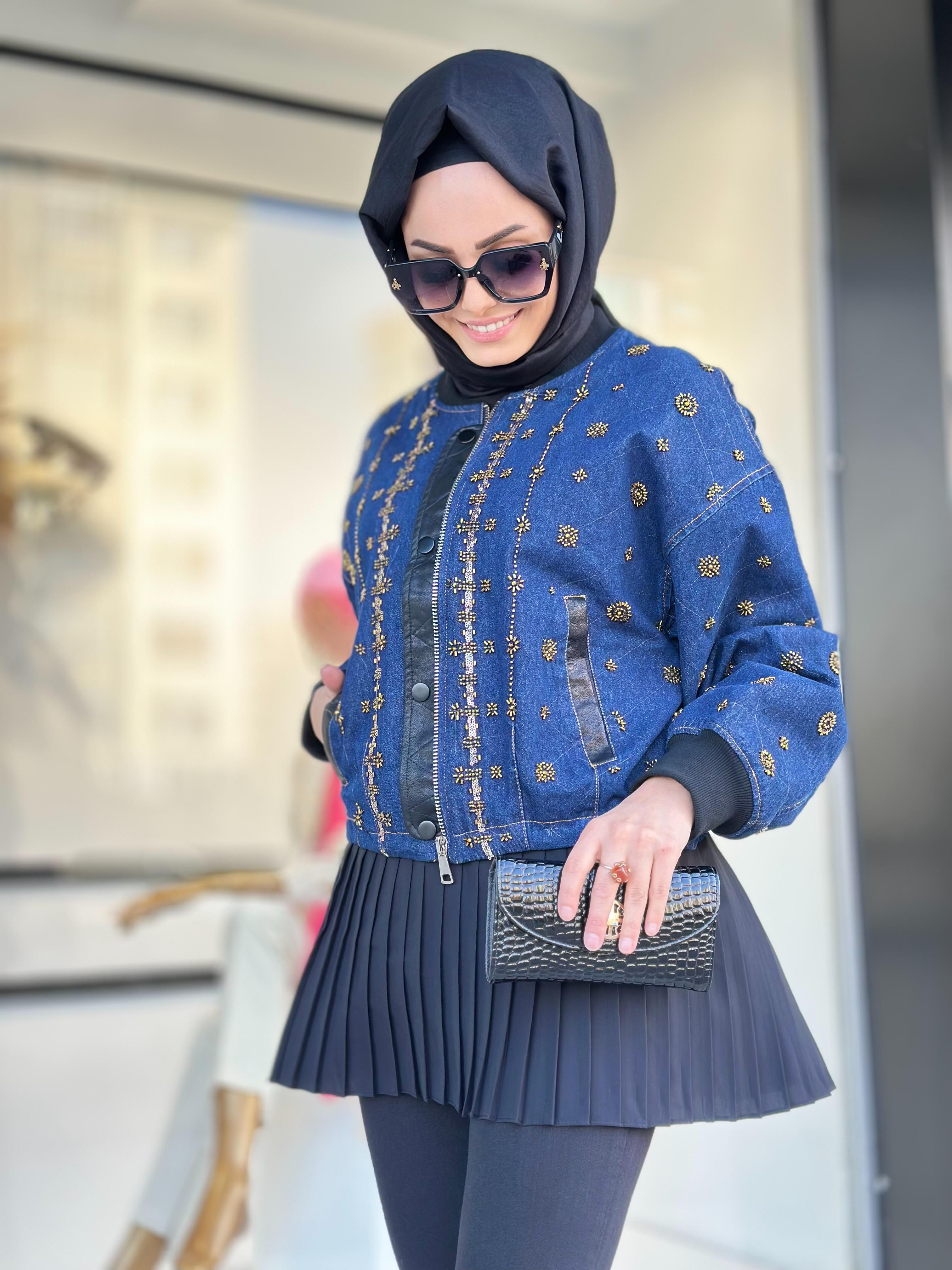 İthal Kısa Kot Ceket-Tac 87969