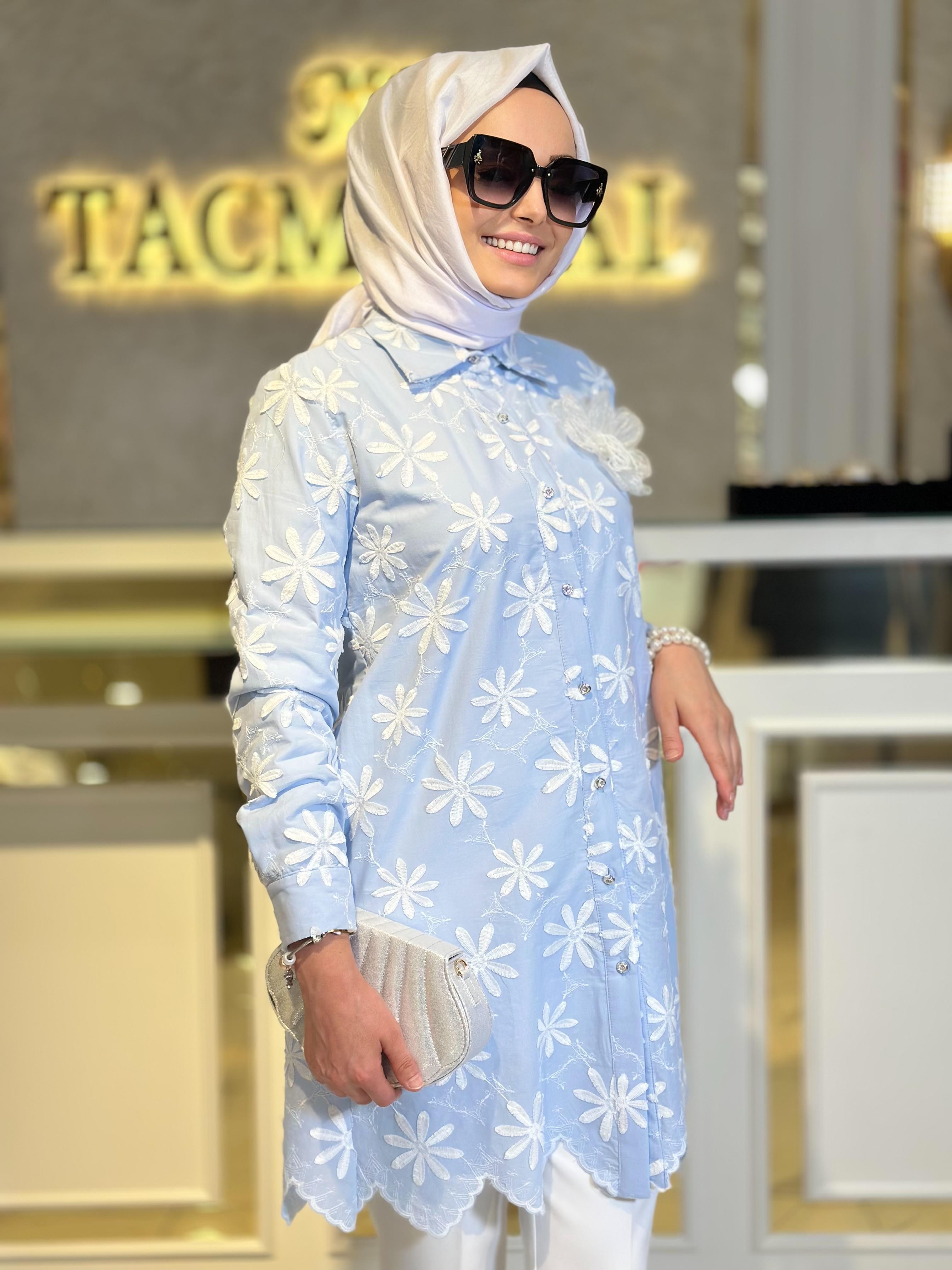 Papatya Desenli Ceket-Tac 3218