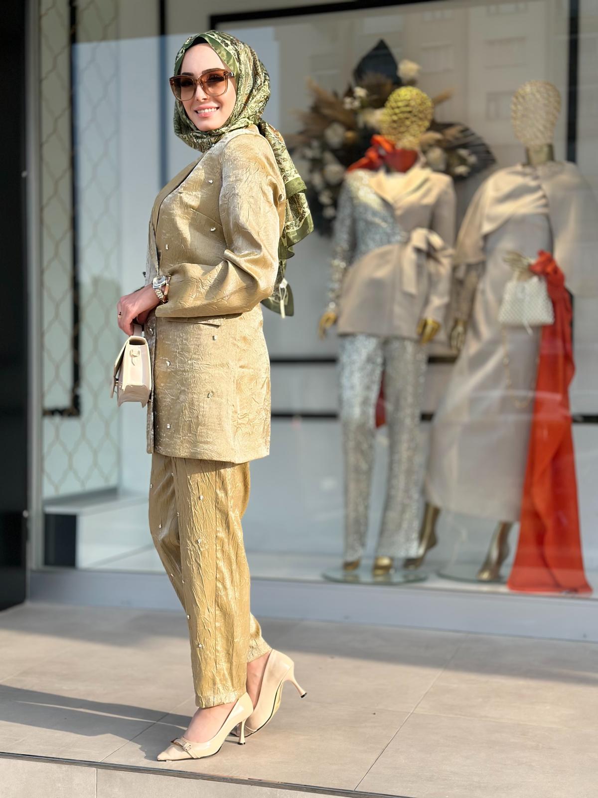 Kruvaze Kapama Pant.Takım-Tac 15185