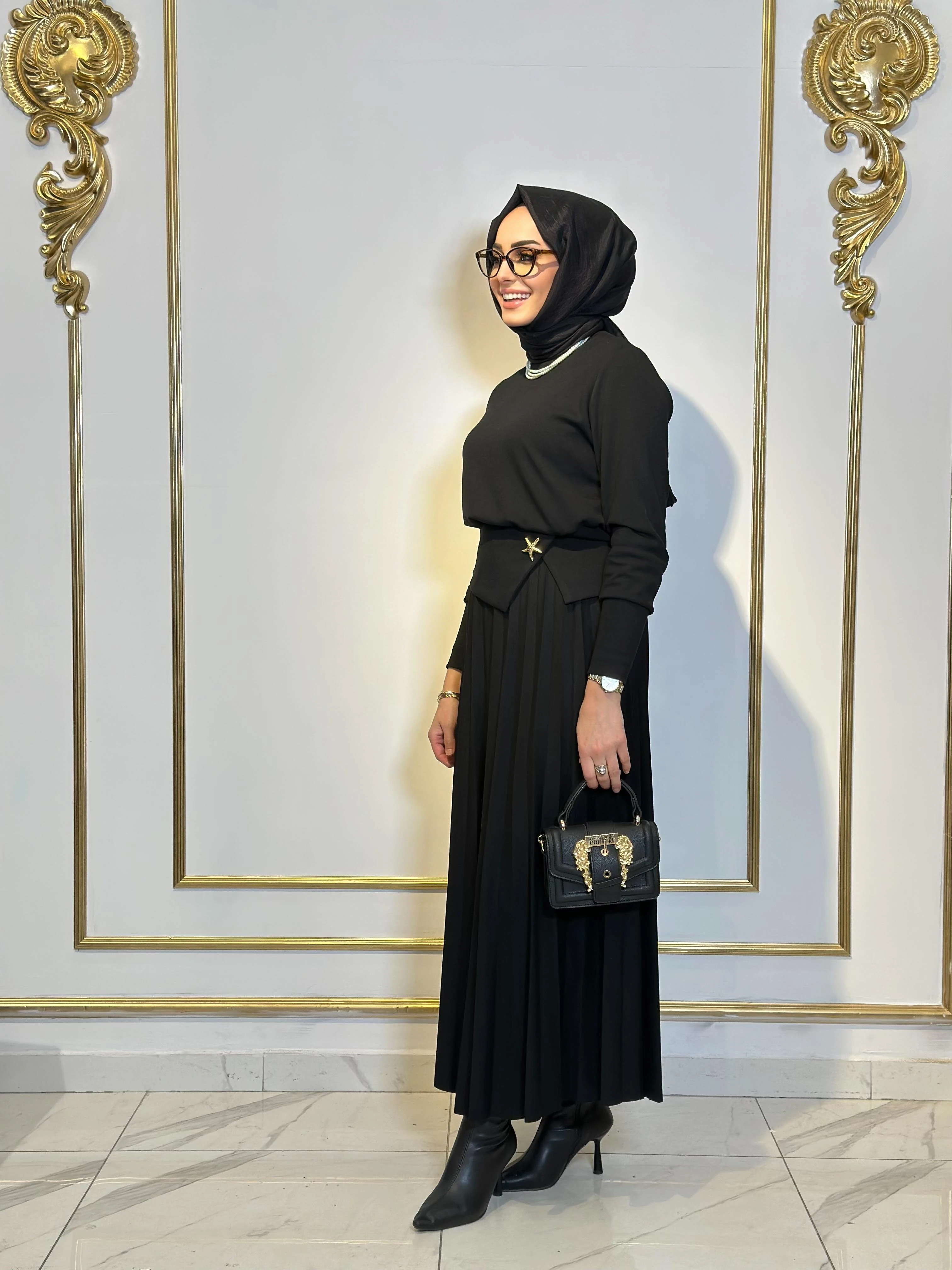 Pliseli Örme Takım-Tac 1596