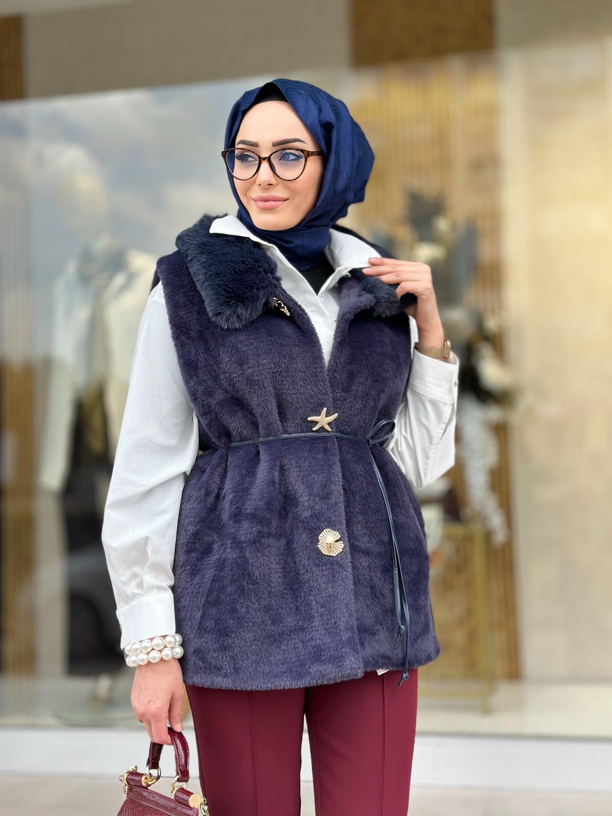 Angora Yelek-Tac 9035 - LACİVERT