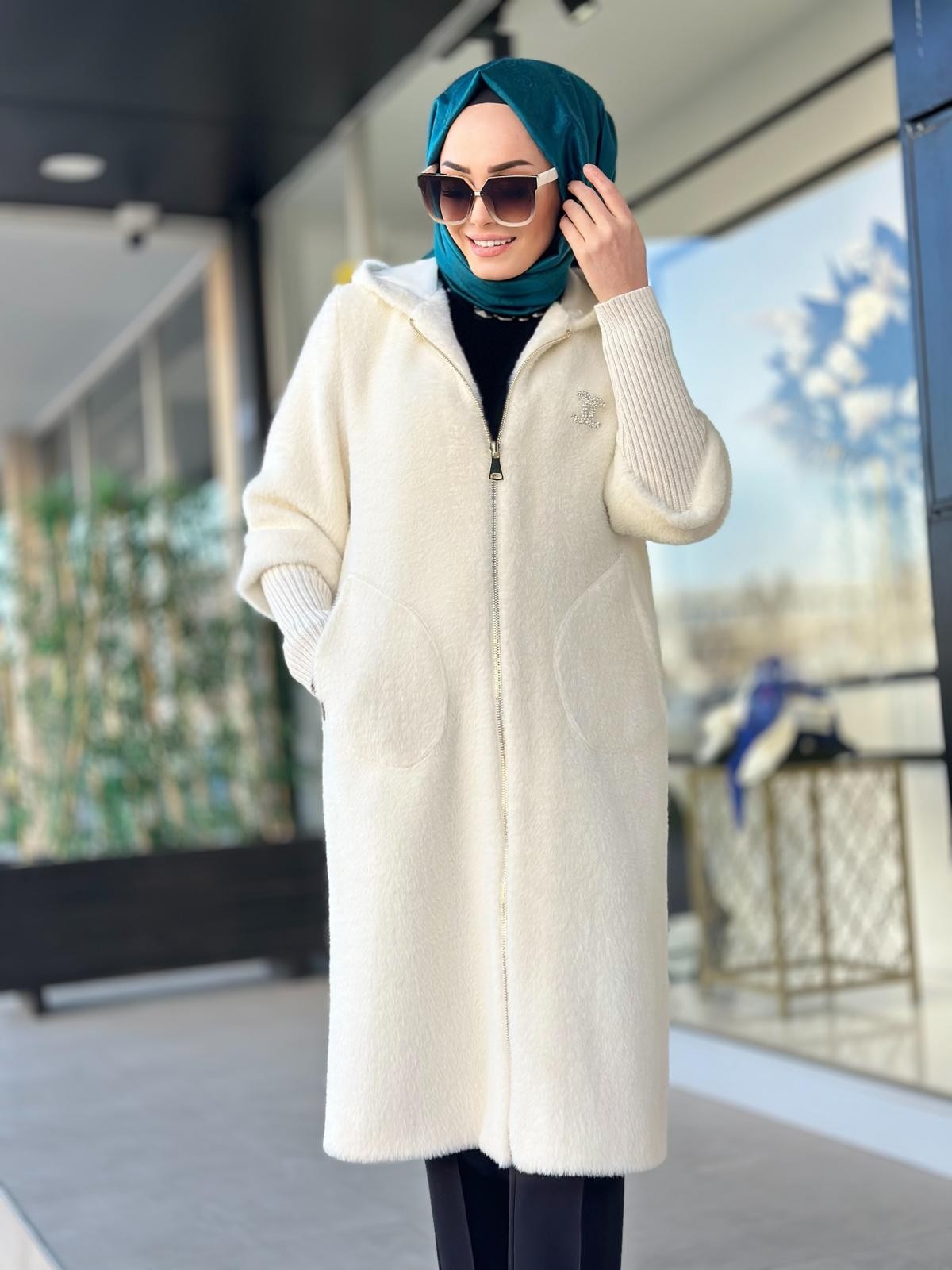 Fermuarlı Angora Kaban-Tac 7114