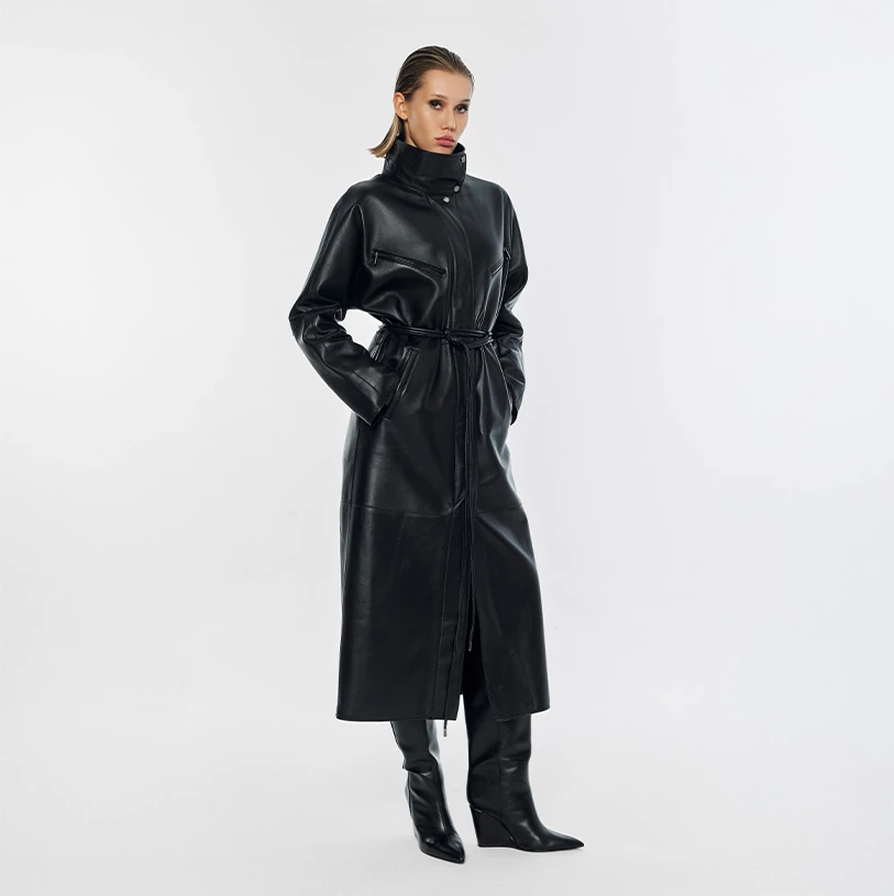 Milan Leather Coat