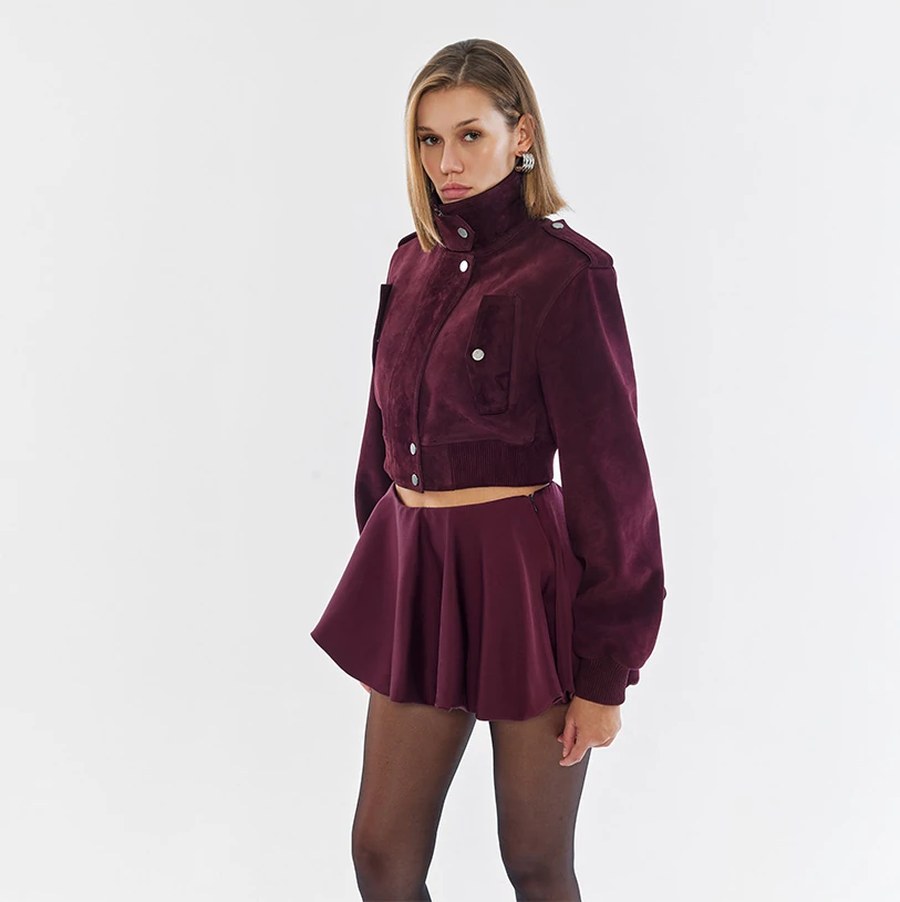 Moren Suede Jacket - Bordo