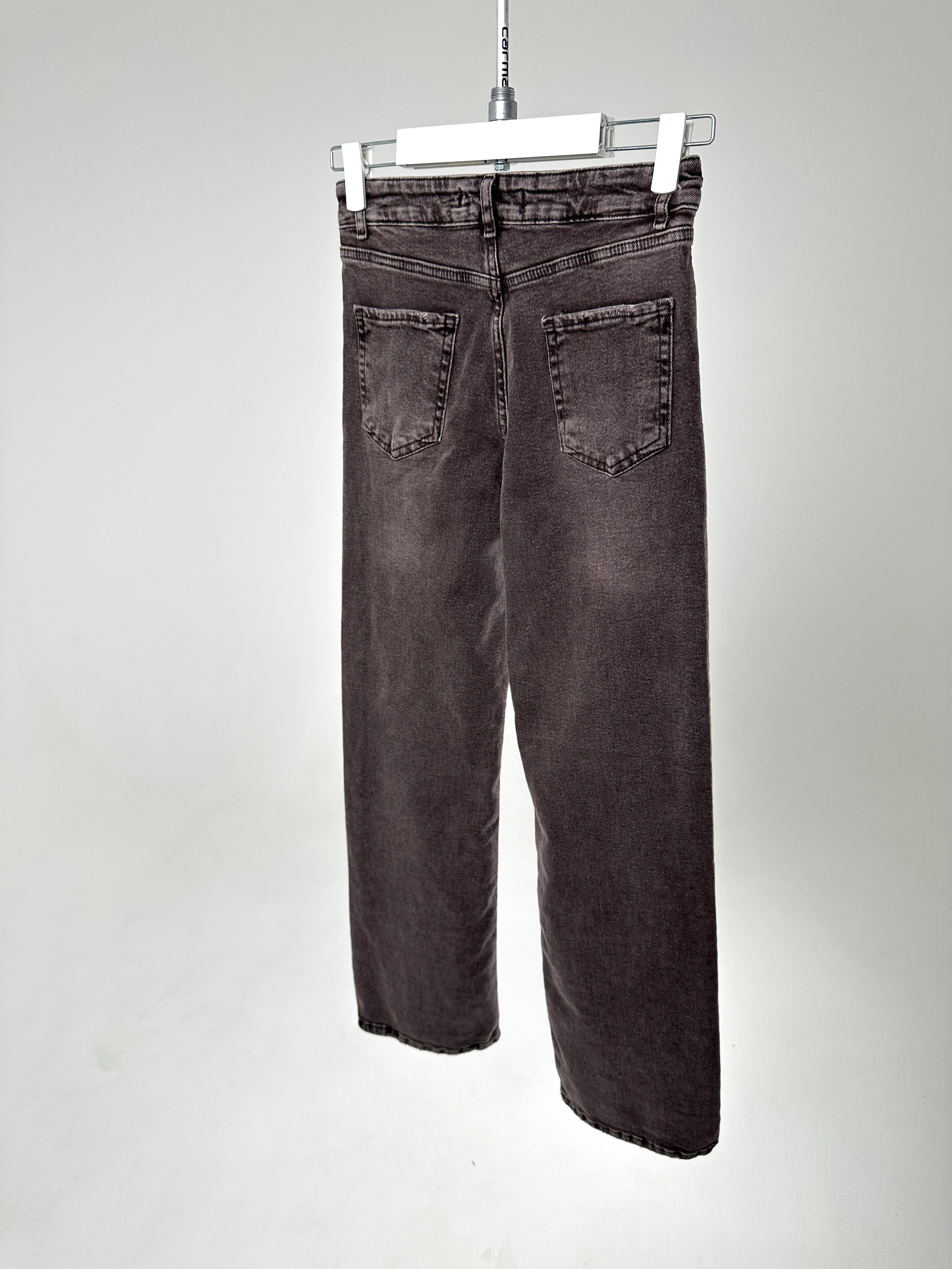 Yıkamalı Kahverengi Palazzo Jean