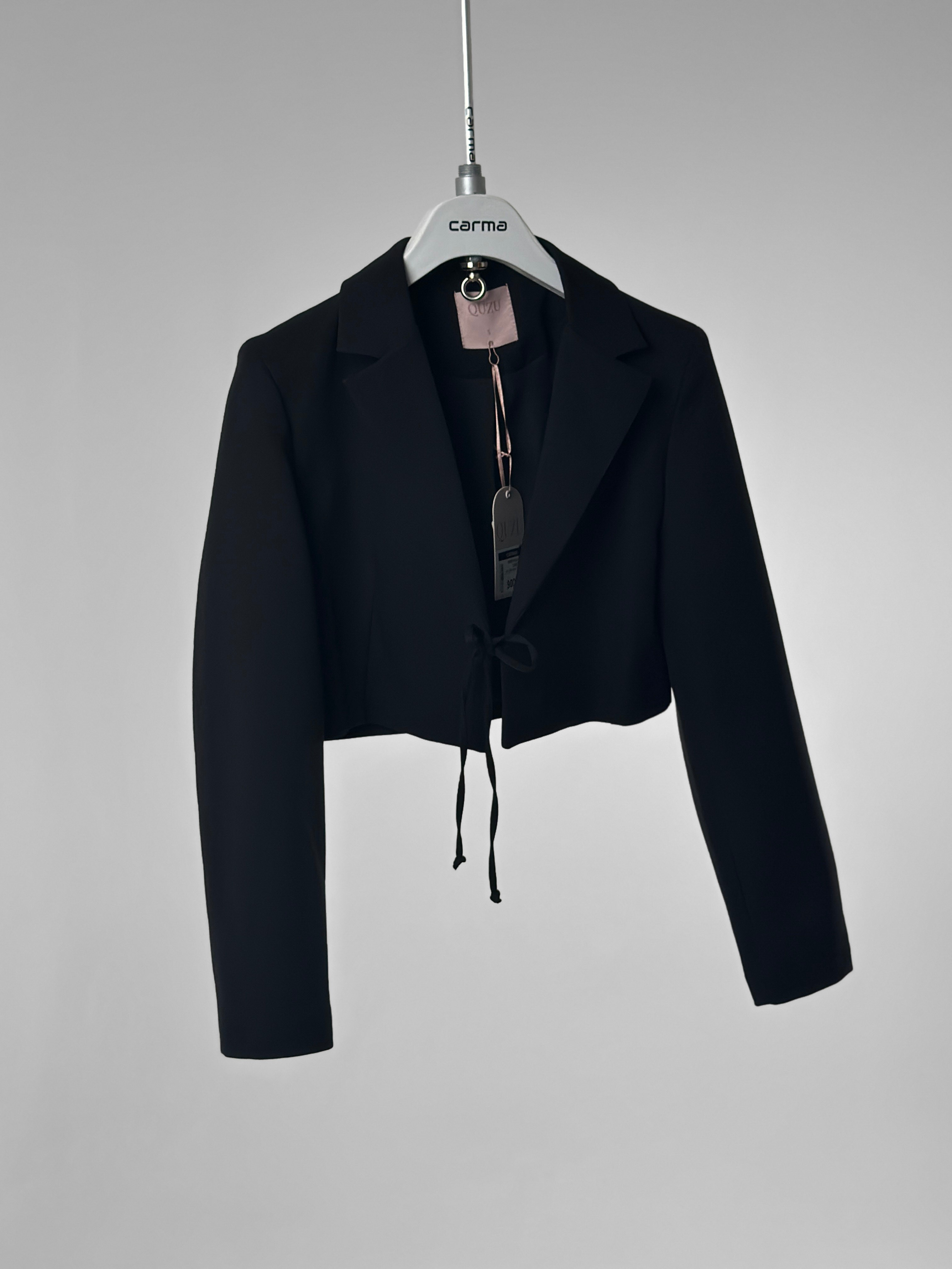 Bağlamalı Crop Blazer Ceket