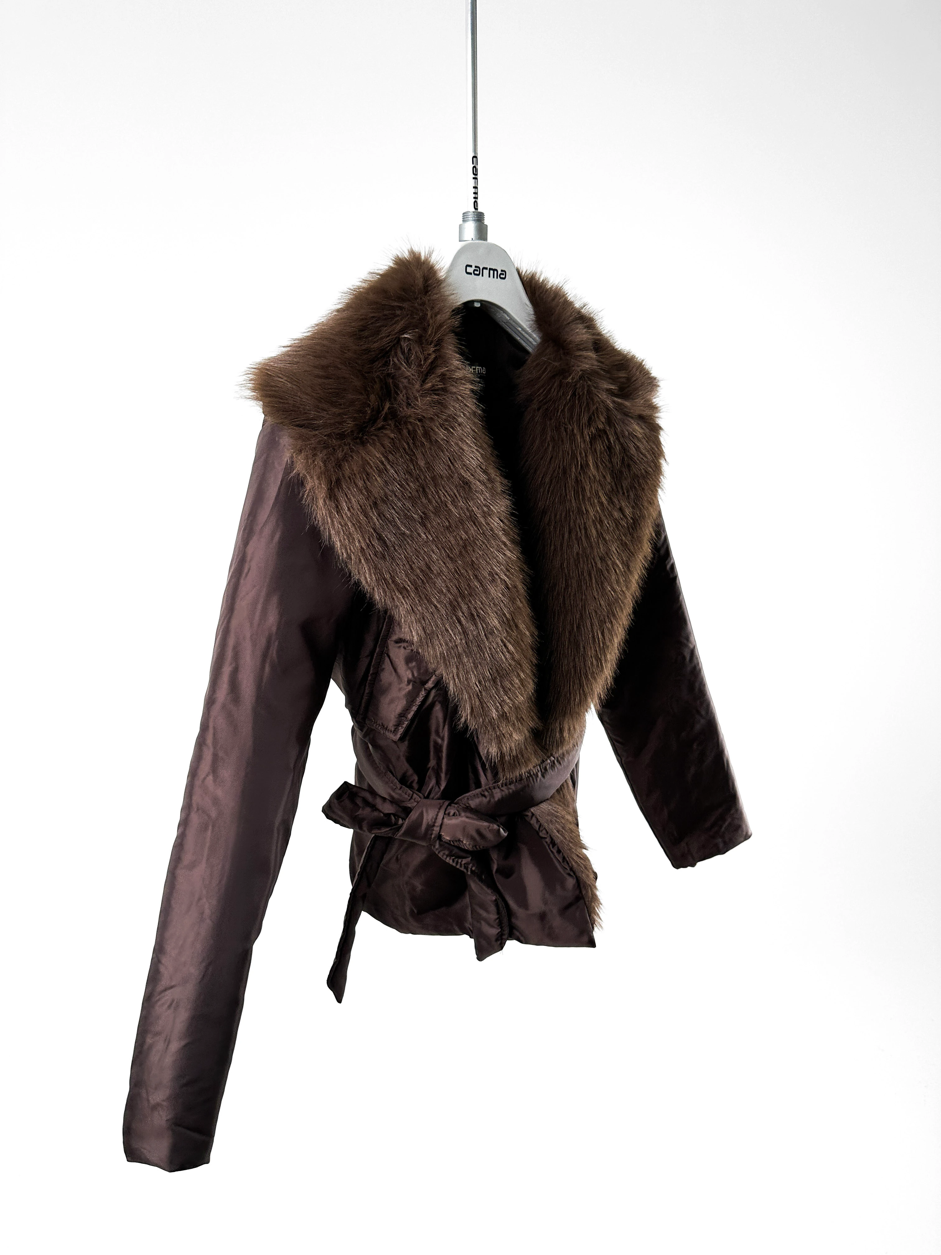 Kürklü Kuşaklı Mont