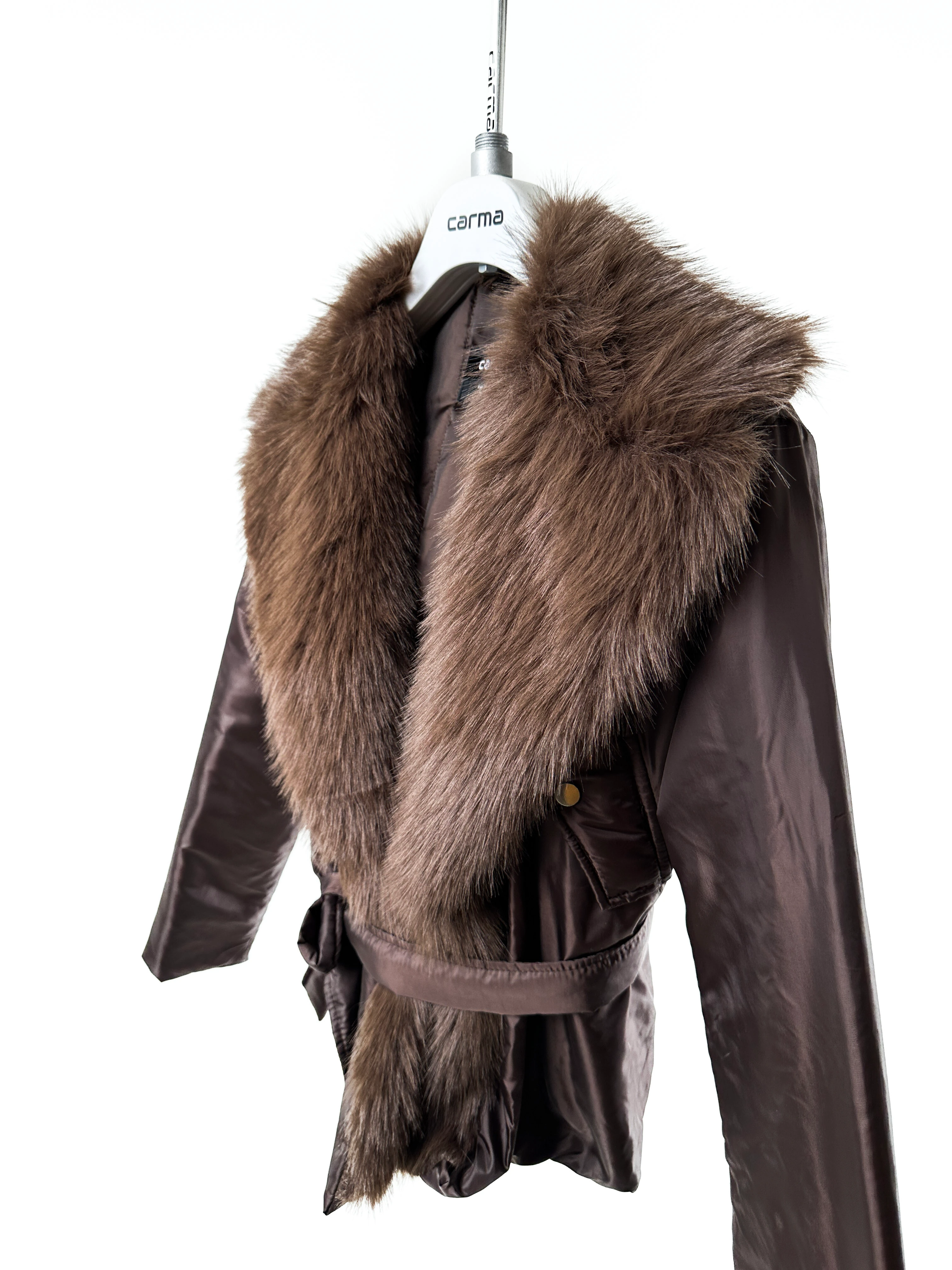 Kürklü Kuşaklı Mont