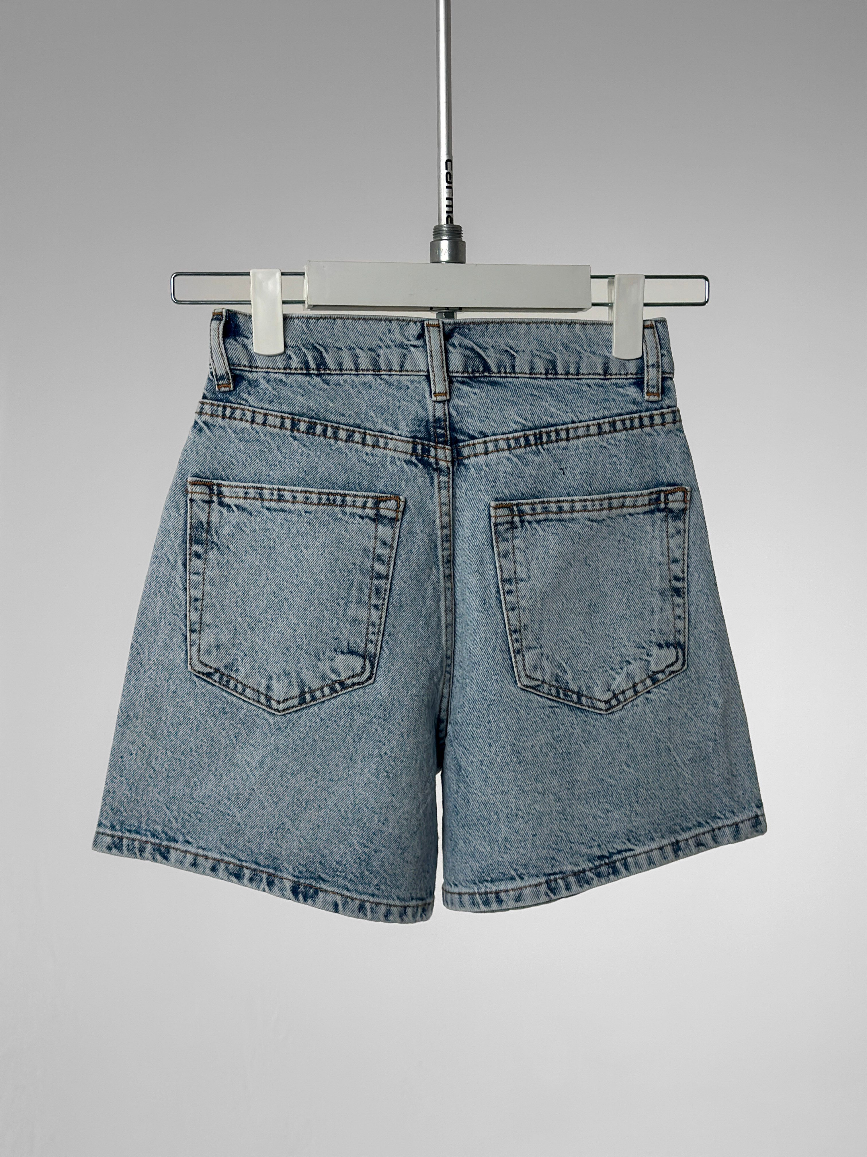 Taş Işıltılı Denim Şort