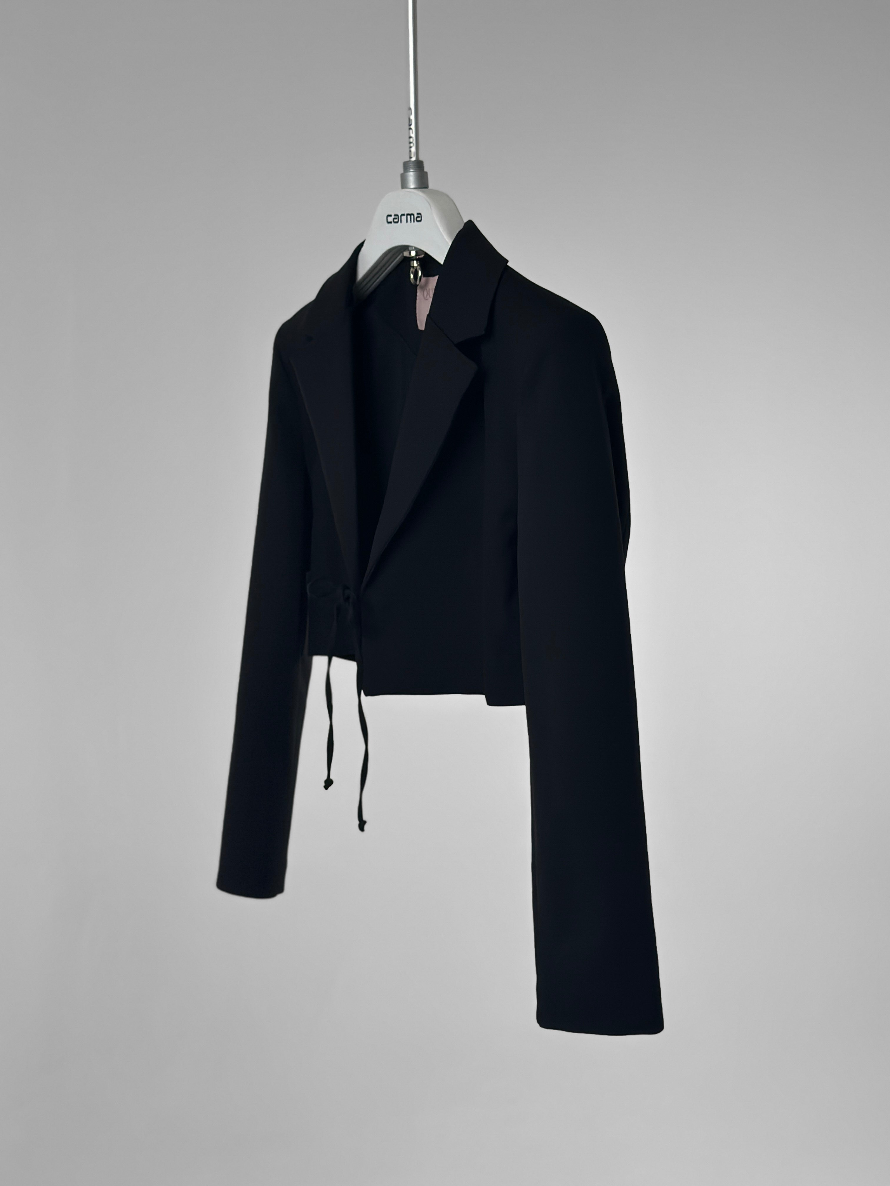 Bağlamalı Crop Blazer Ceket
