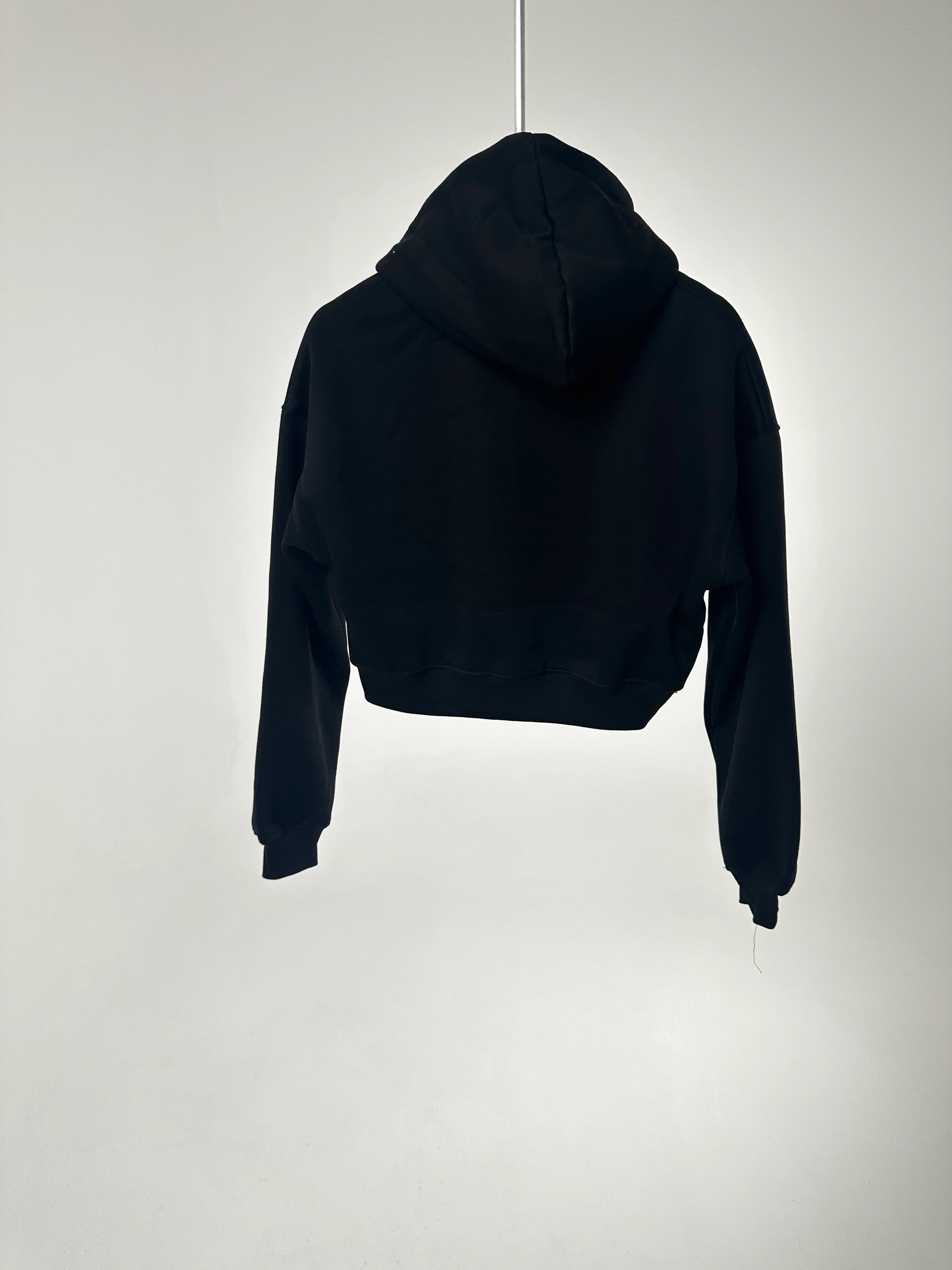 Basic Crop Zip Hoodie