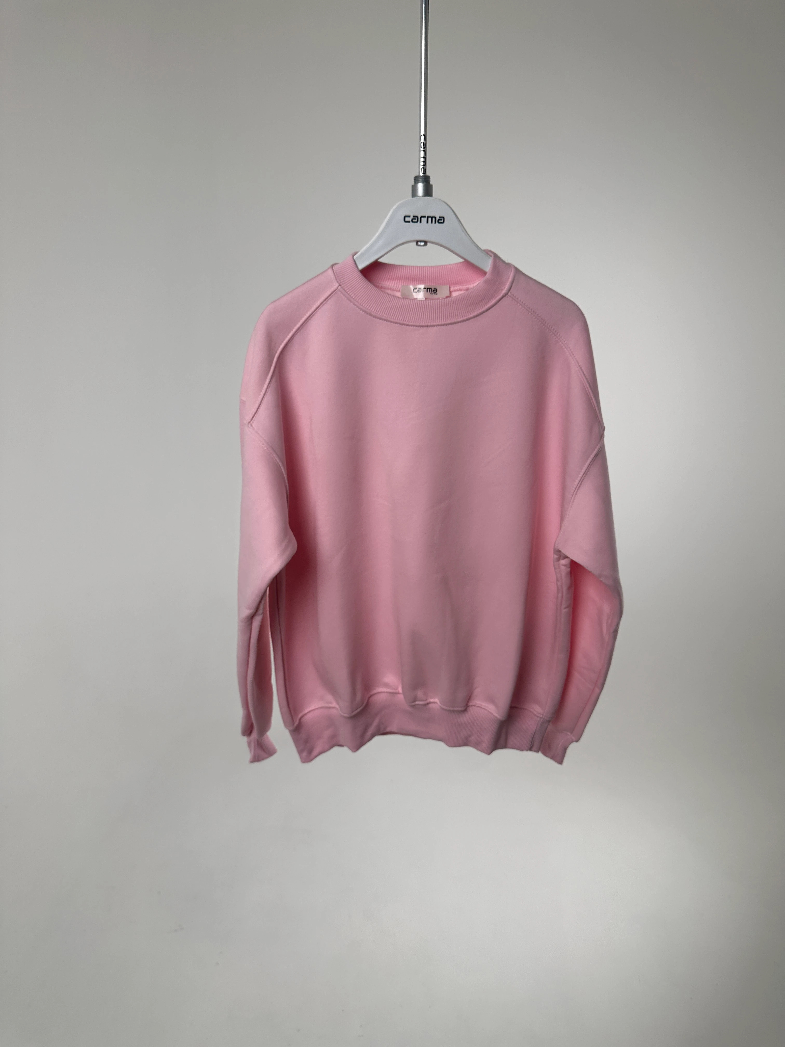 Basic Sweatshirt - şeker pembe