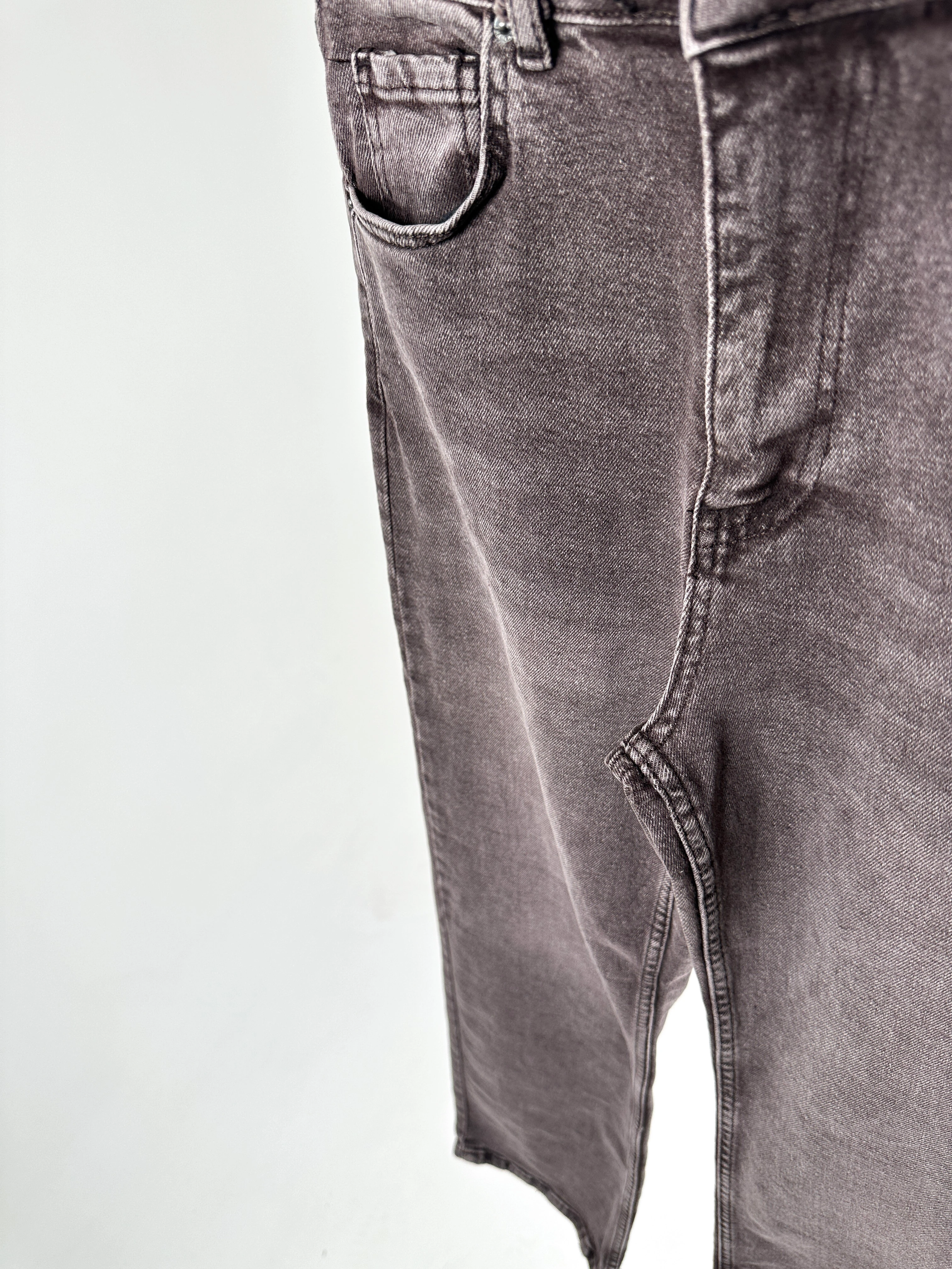 Yıkamalı Kahverengi Palazzo Jean