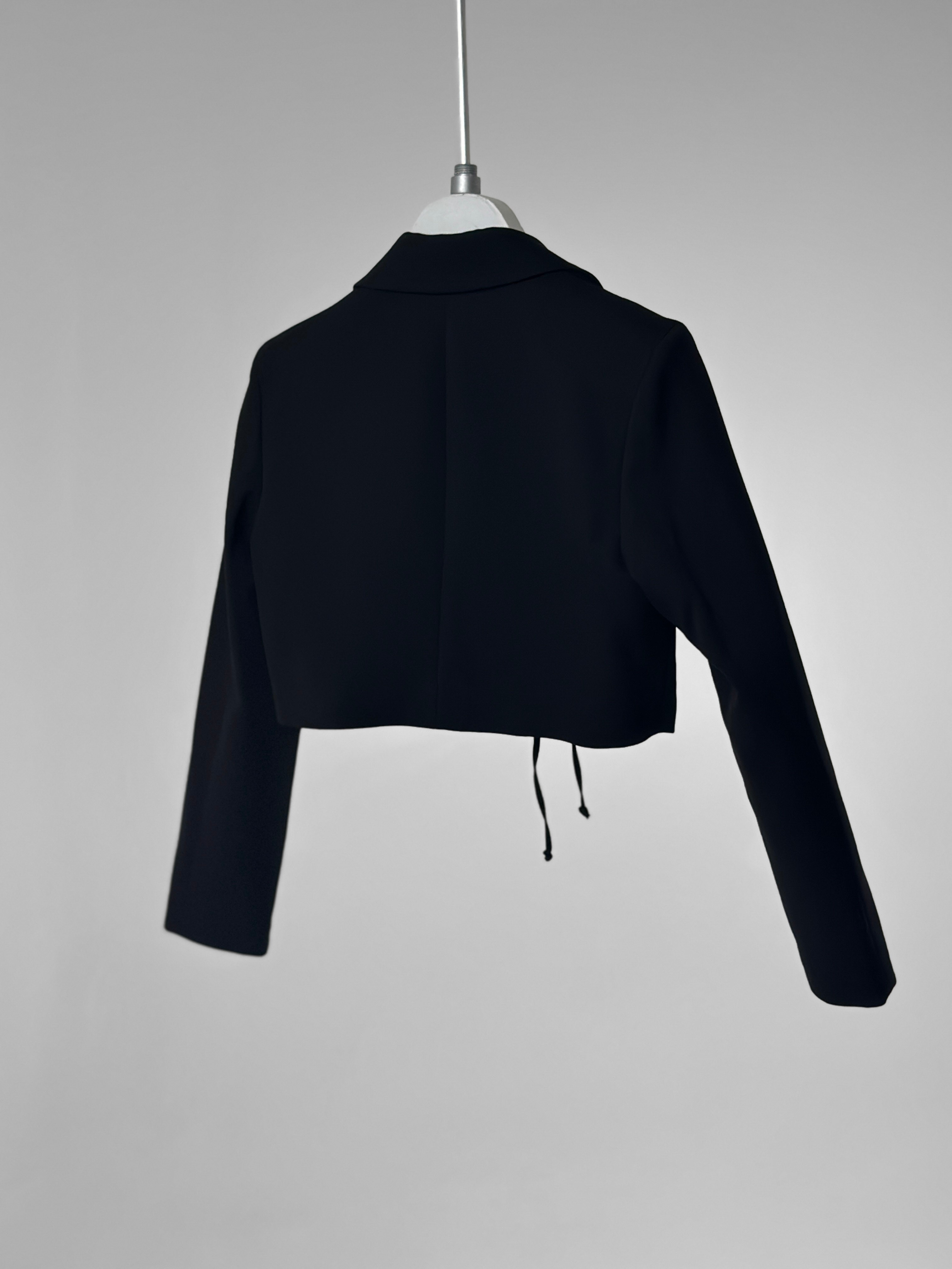 Bağlamalı Crop Blazer Ceket