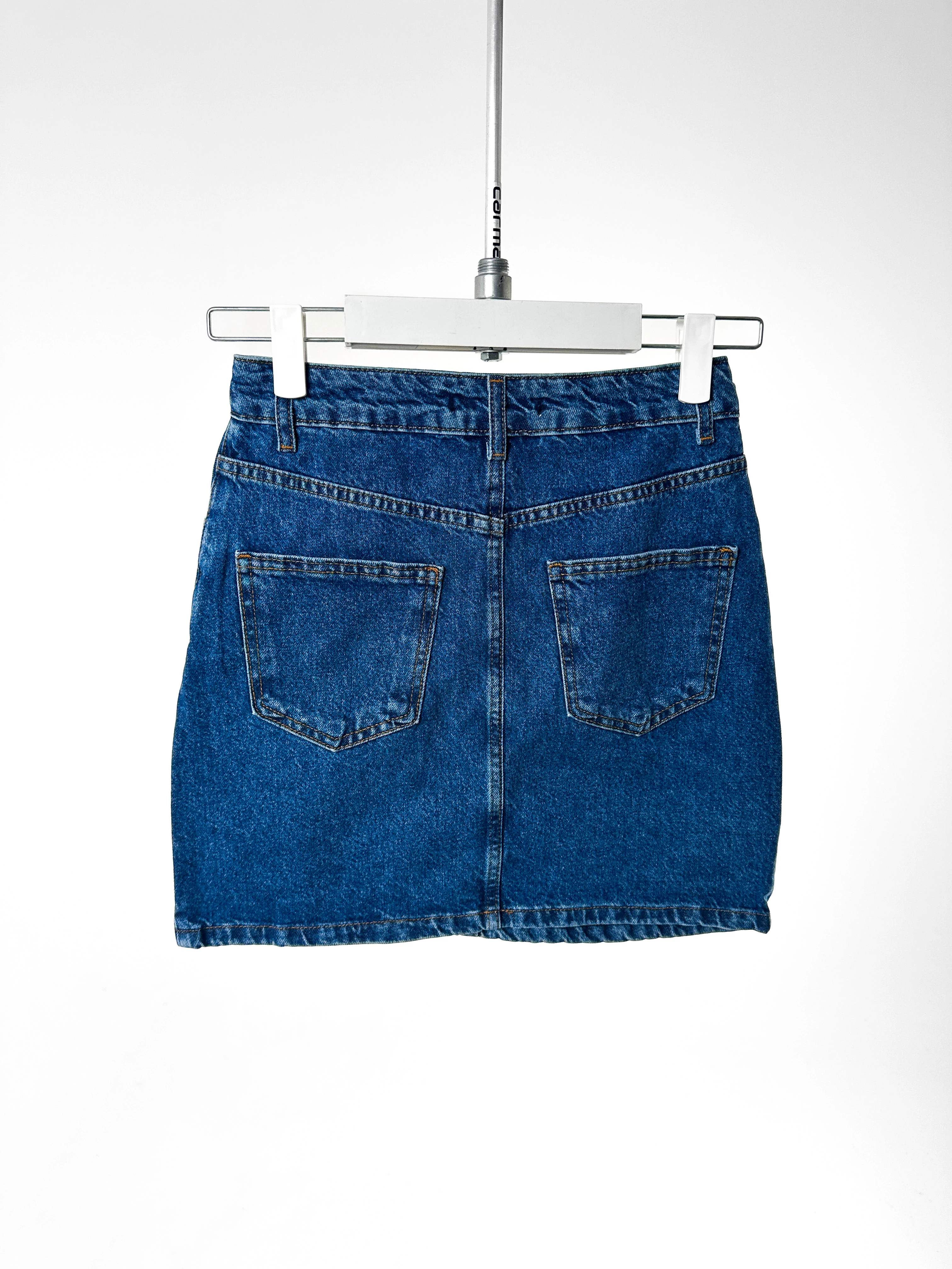 Denim Mini Etek